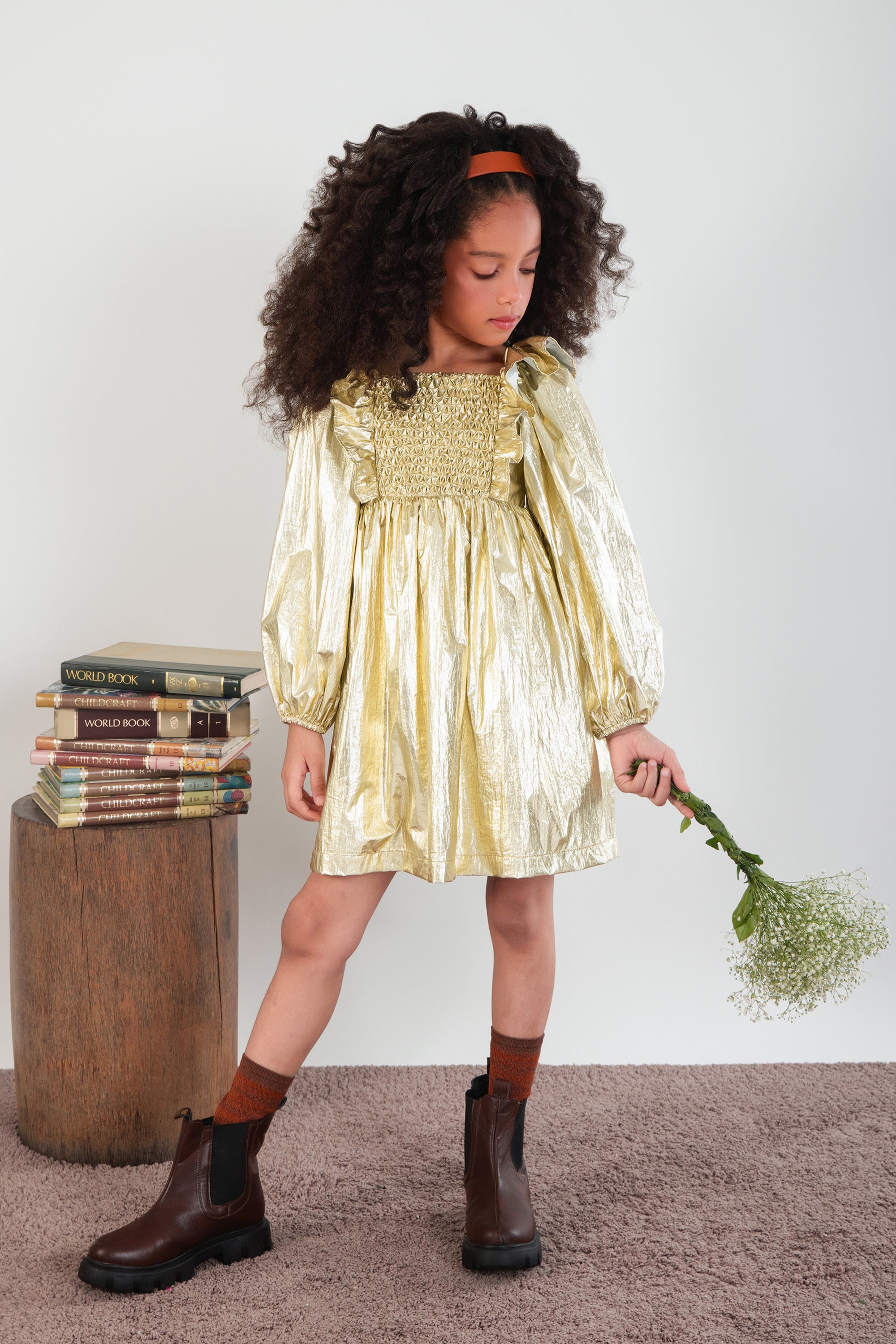 The Louise Foil Full Sleeves Dress