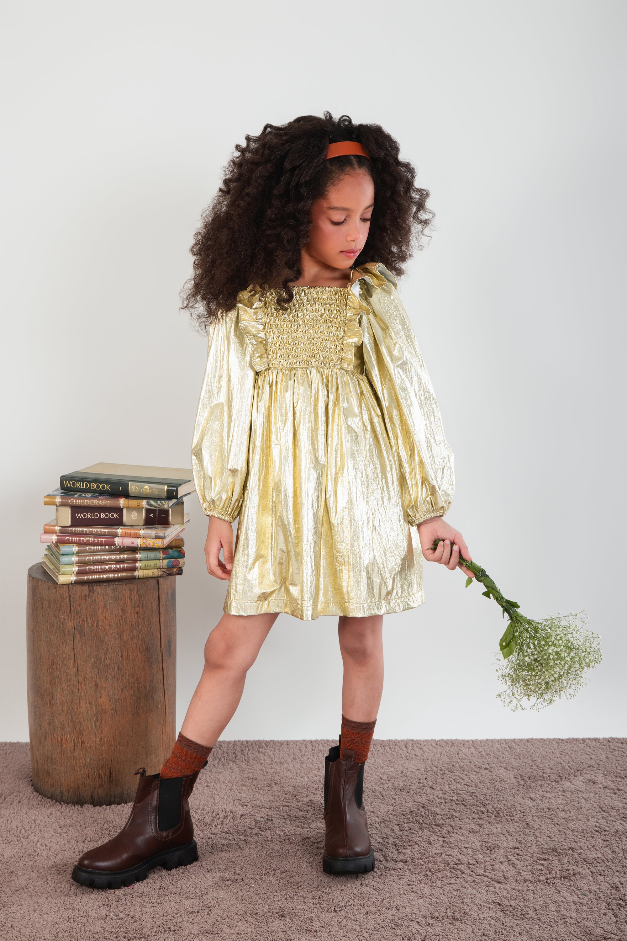 The Louise Foil Full Sleeves Dress