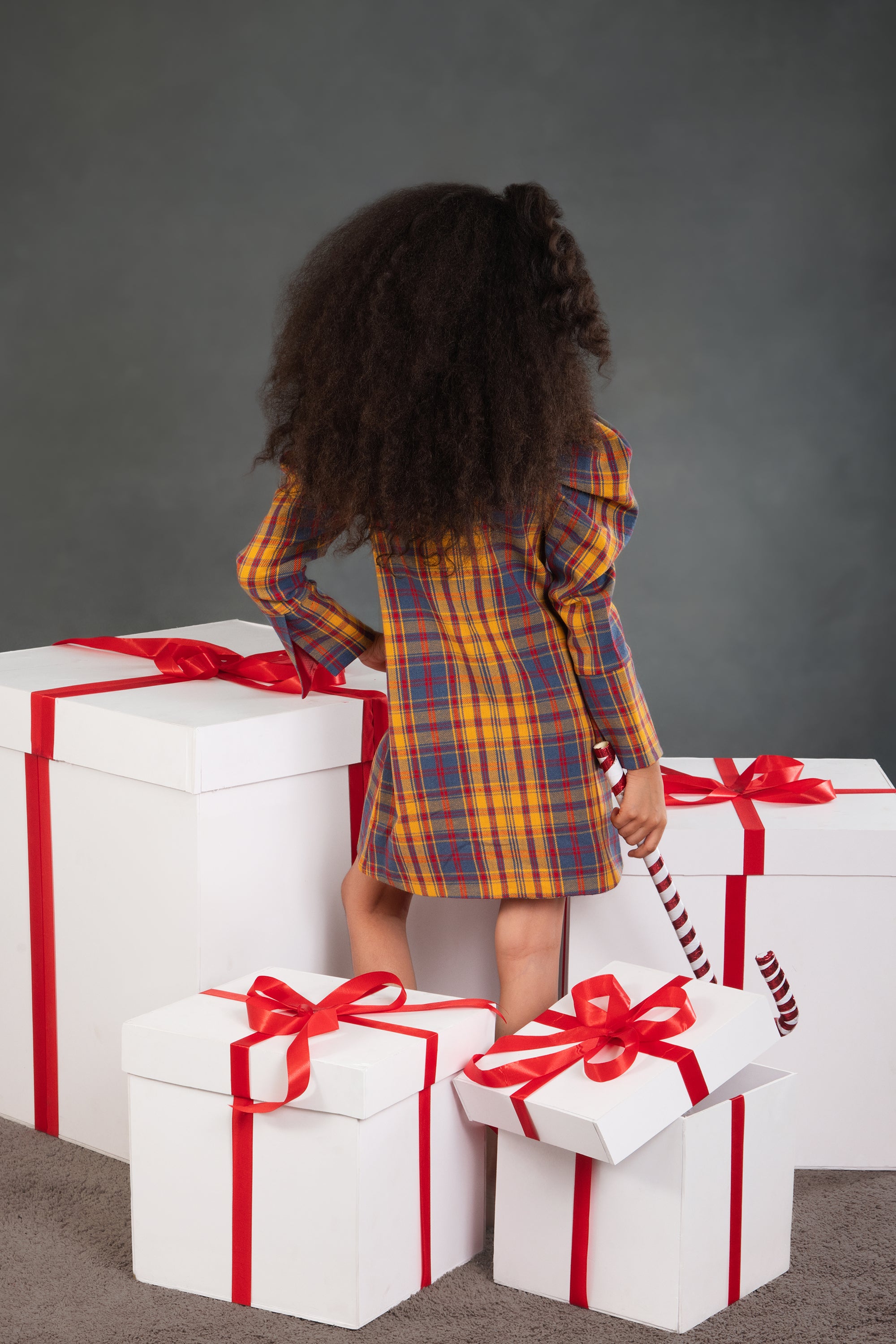 Aurora Yellow Plaid Dress (sale)