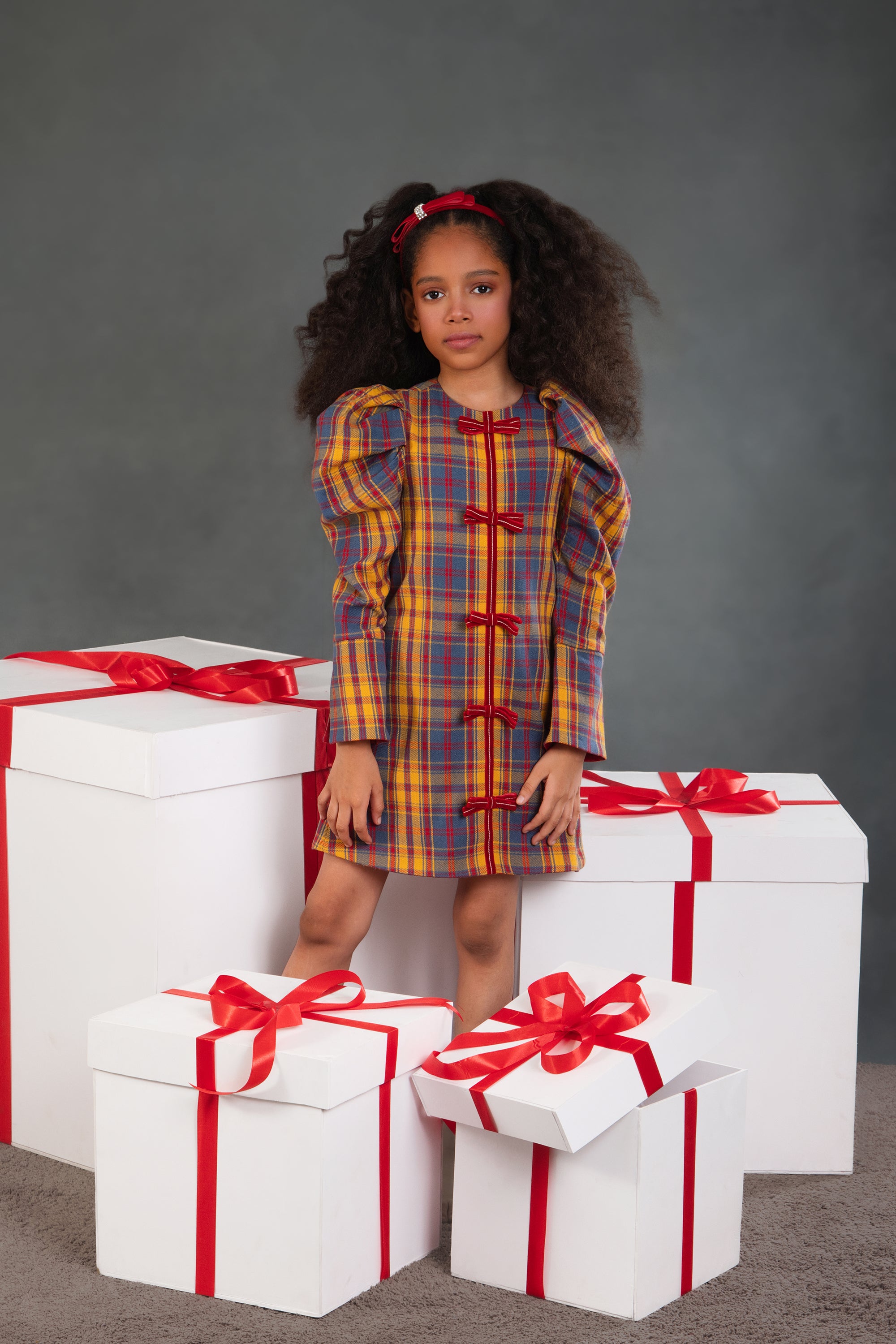 Aurora Yellow Plaid Dress (sale)