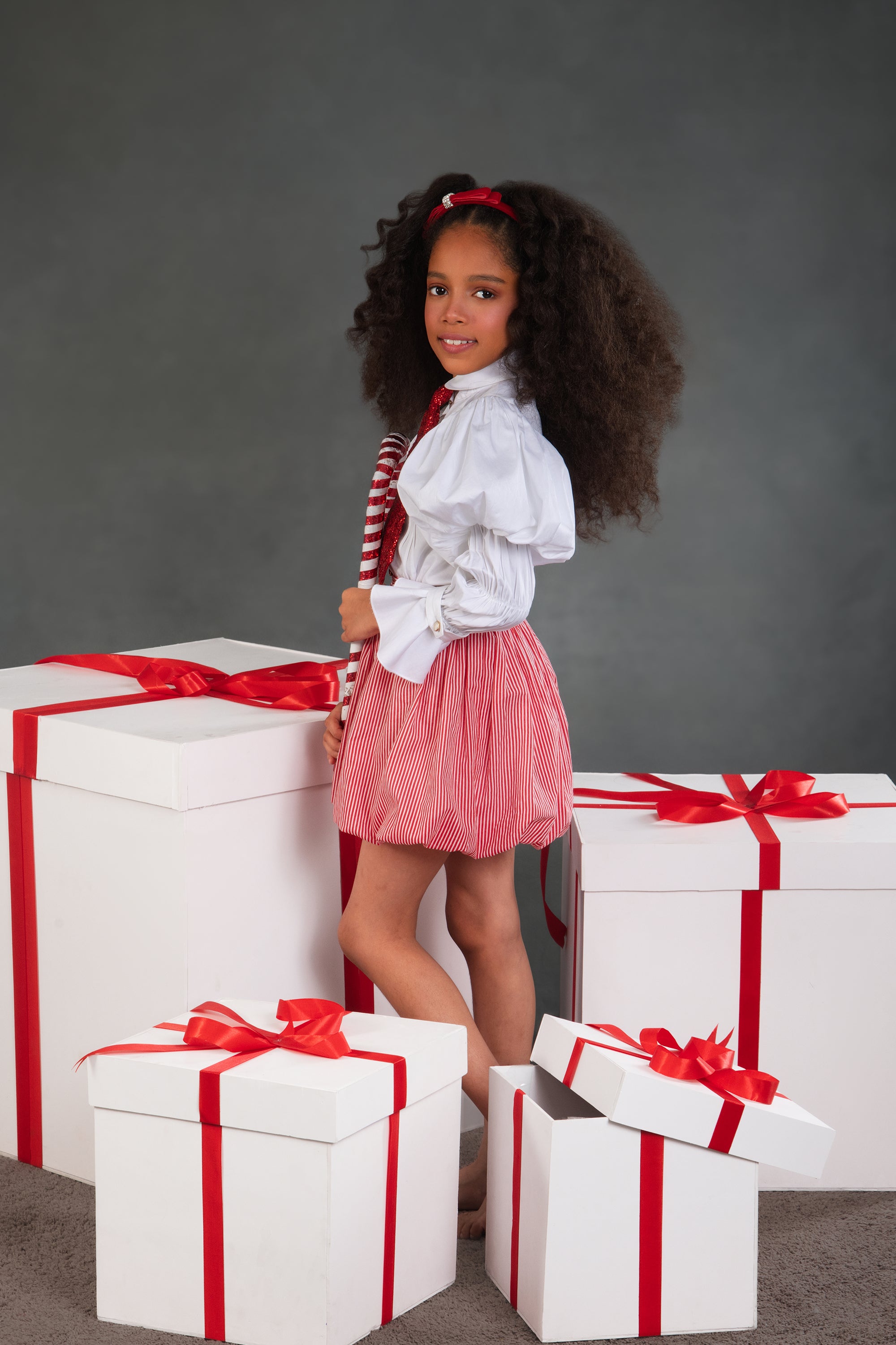 Red Stripe Skirt & Cindy Shirt Set