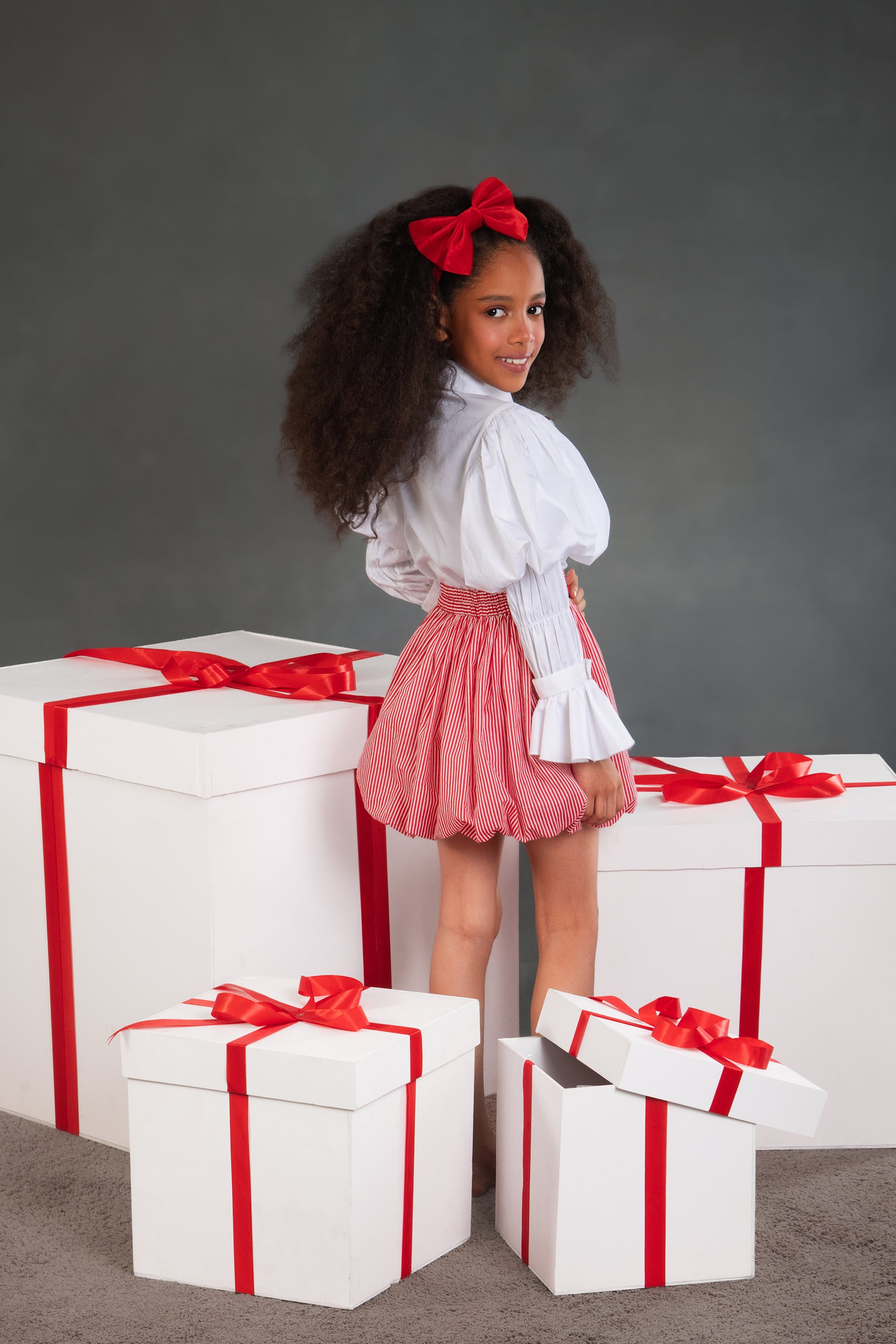Red Stripe Skirt & Cindy Shirt Set