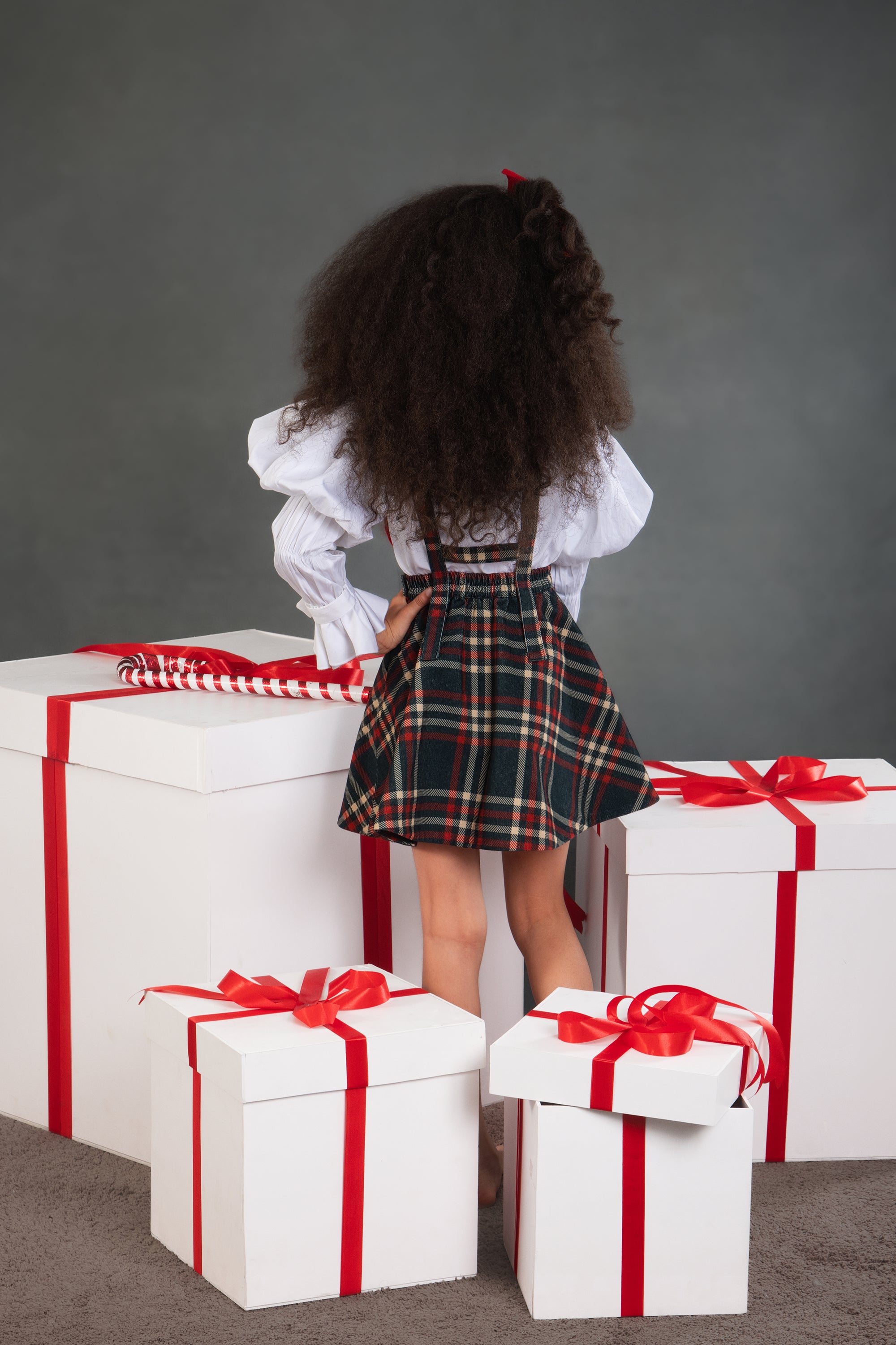 Bow Plaid Dress (Sale)