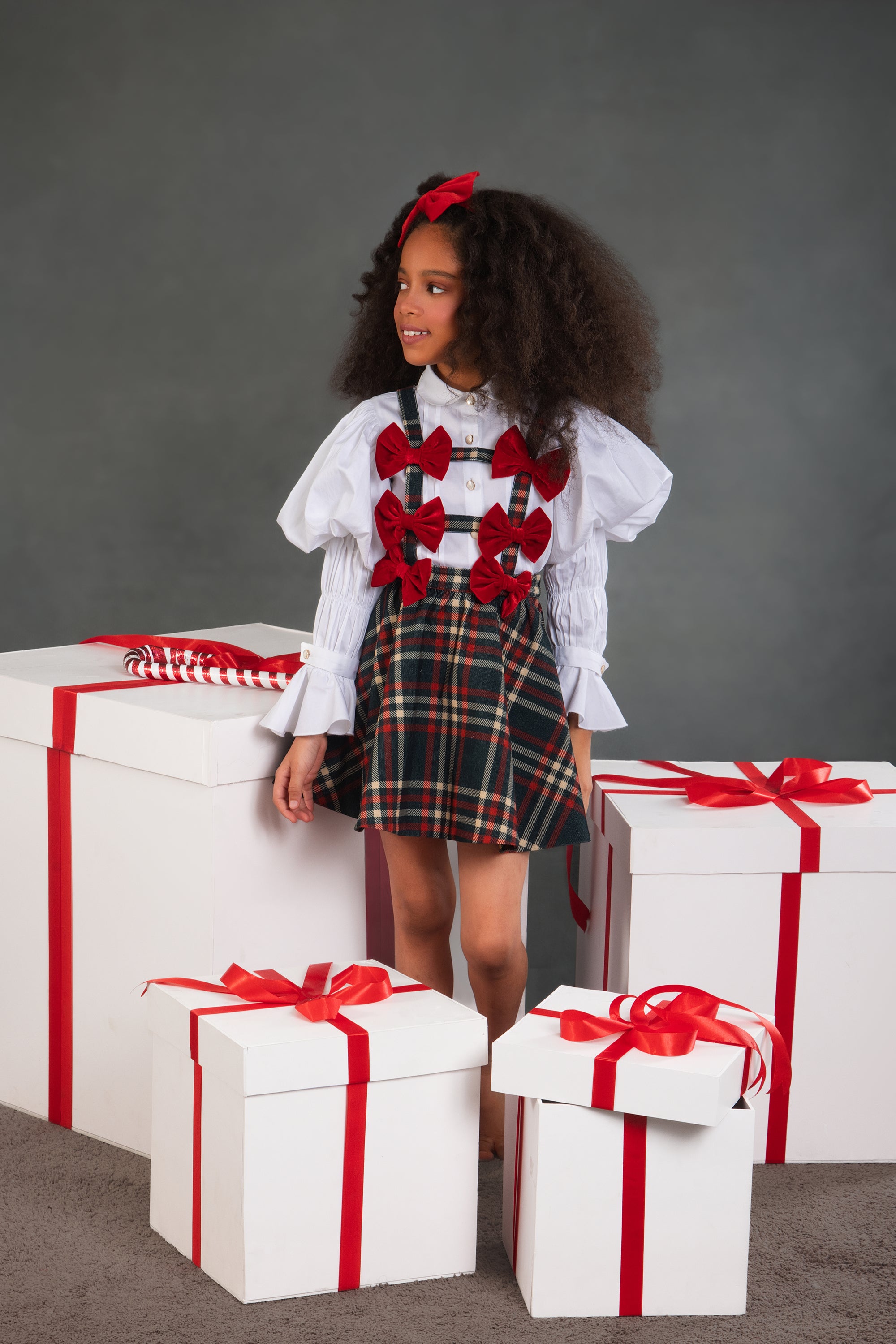 Bow Plaid Dress (Sale)