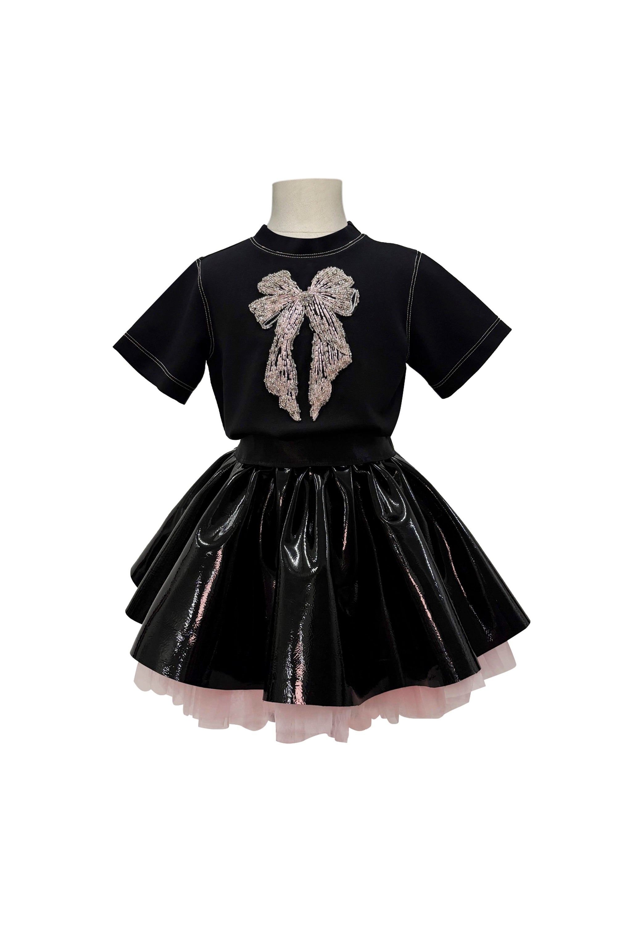 Midnight Bow Skirt & Top Set
