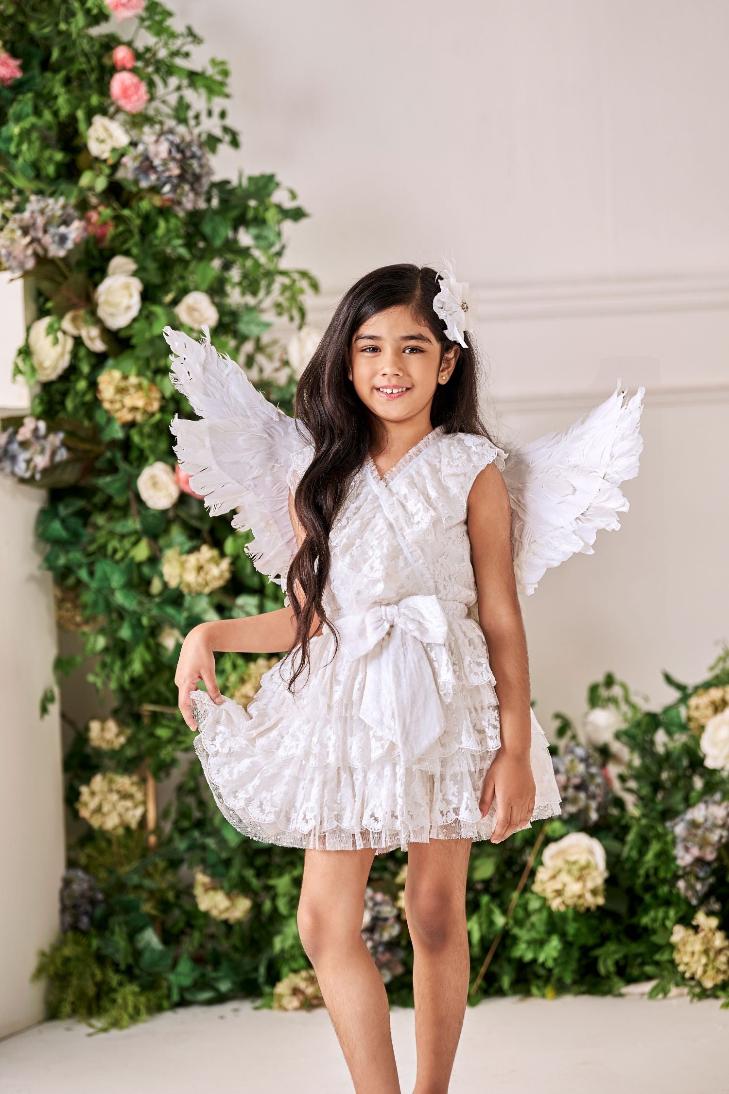 The Velvet Bow Alaia Dress (White)