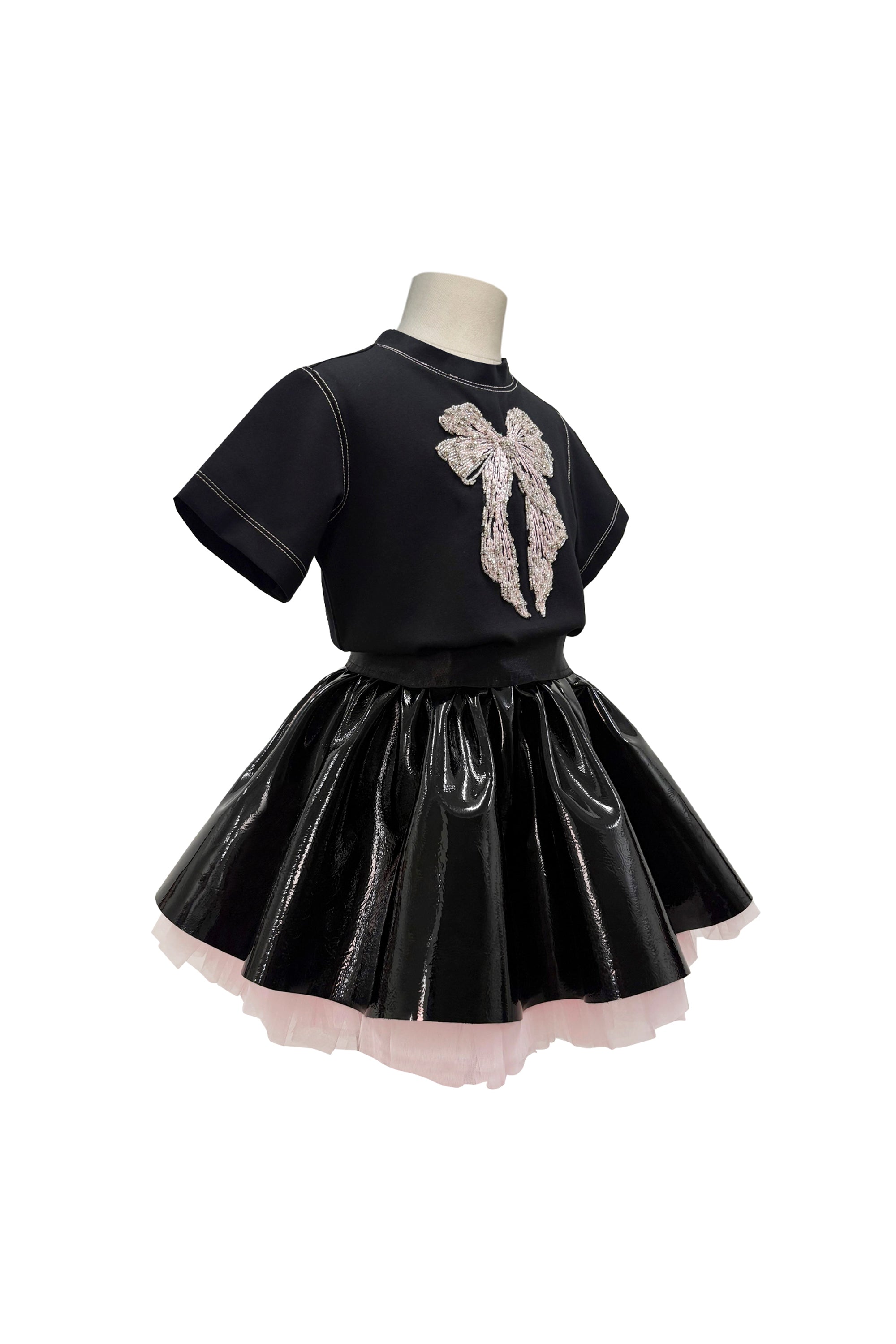 Midnight Bow Skirt & Top Set