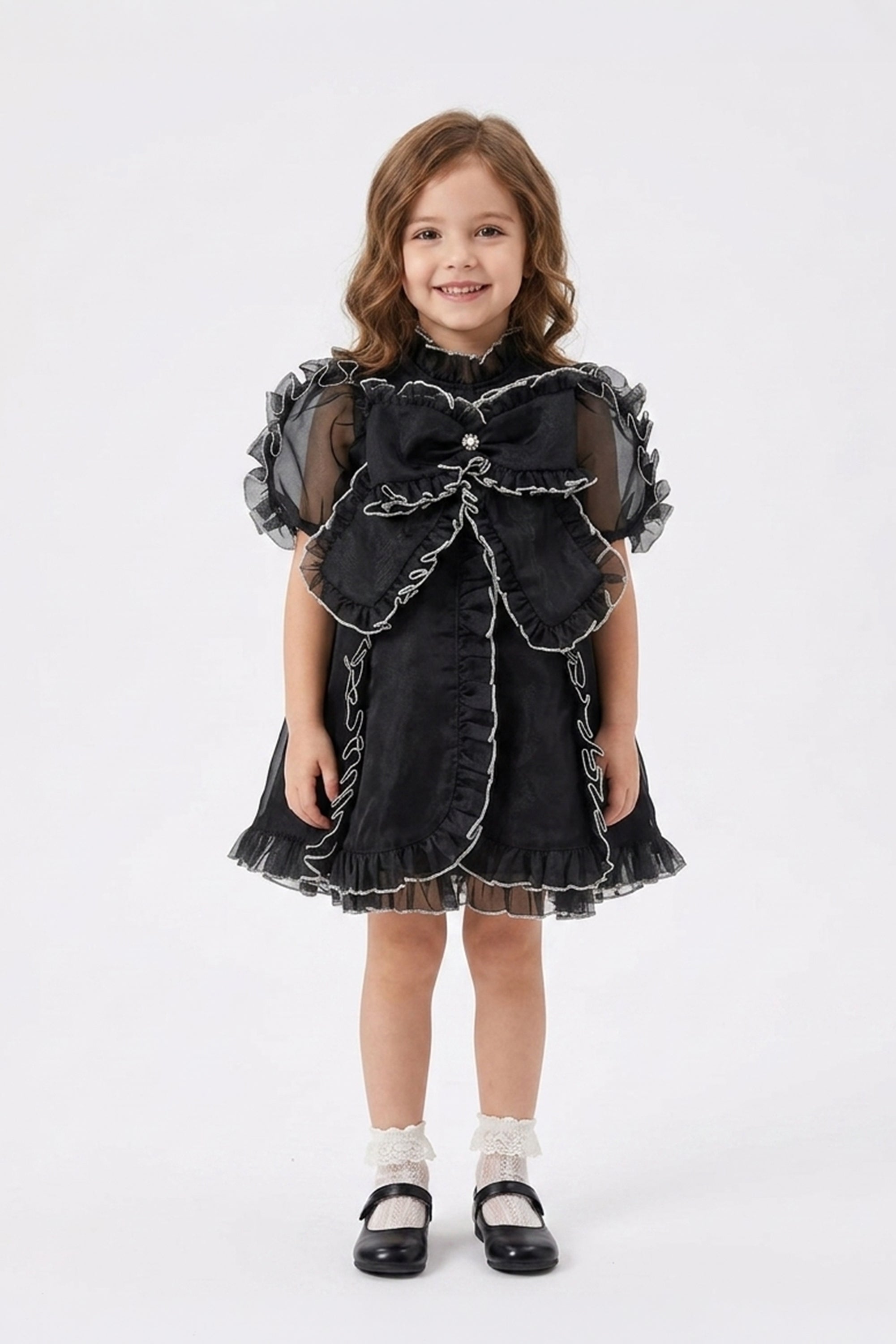 The Sienna Organza Dress (Black)