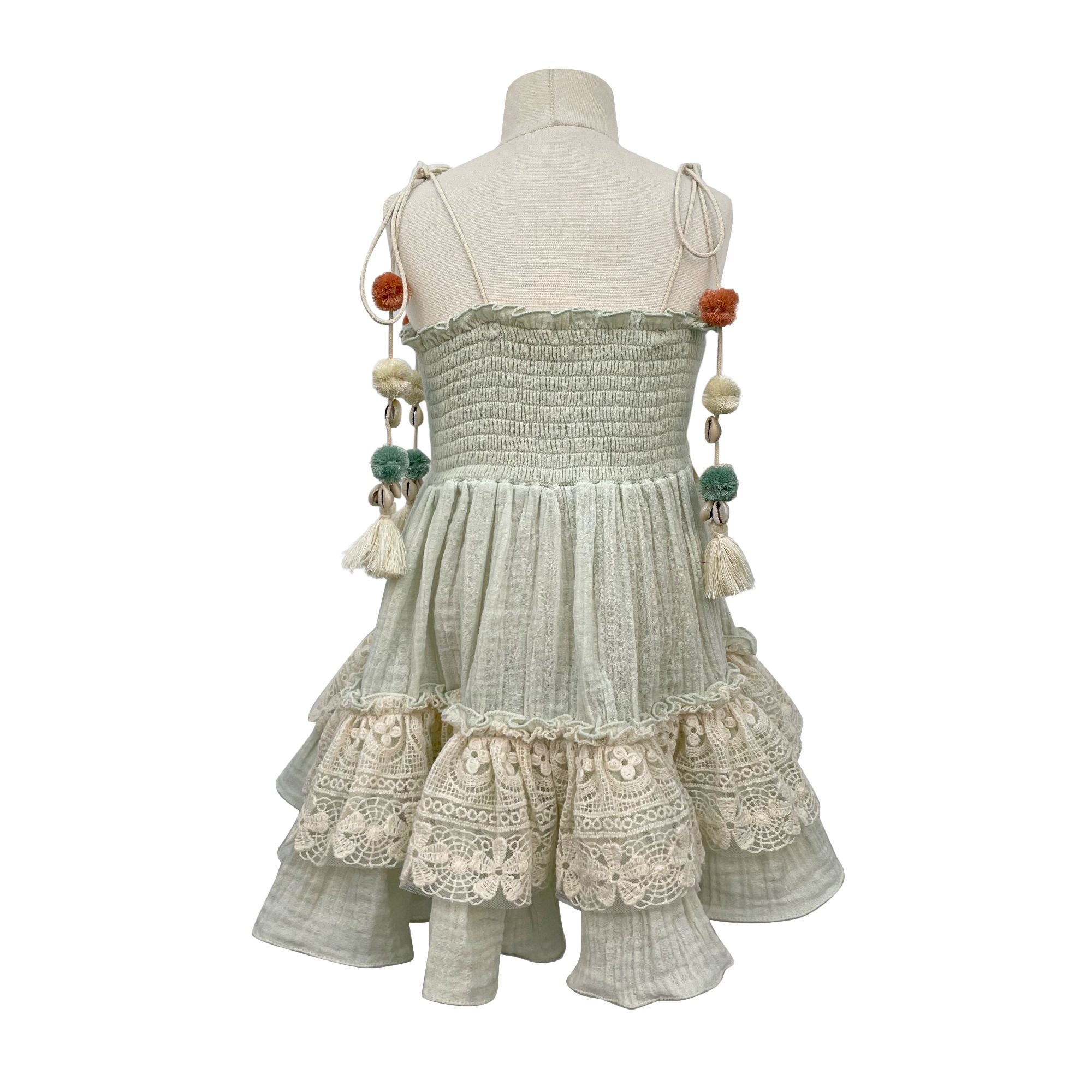 The Alaia Lacy Gauze Dress (Green)