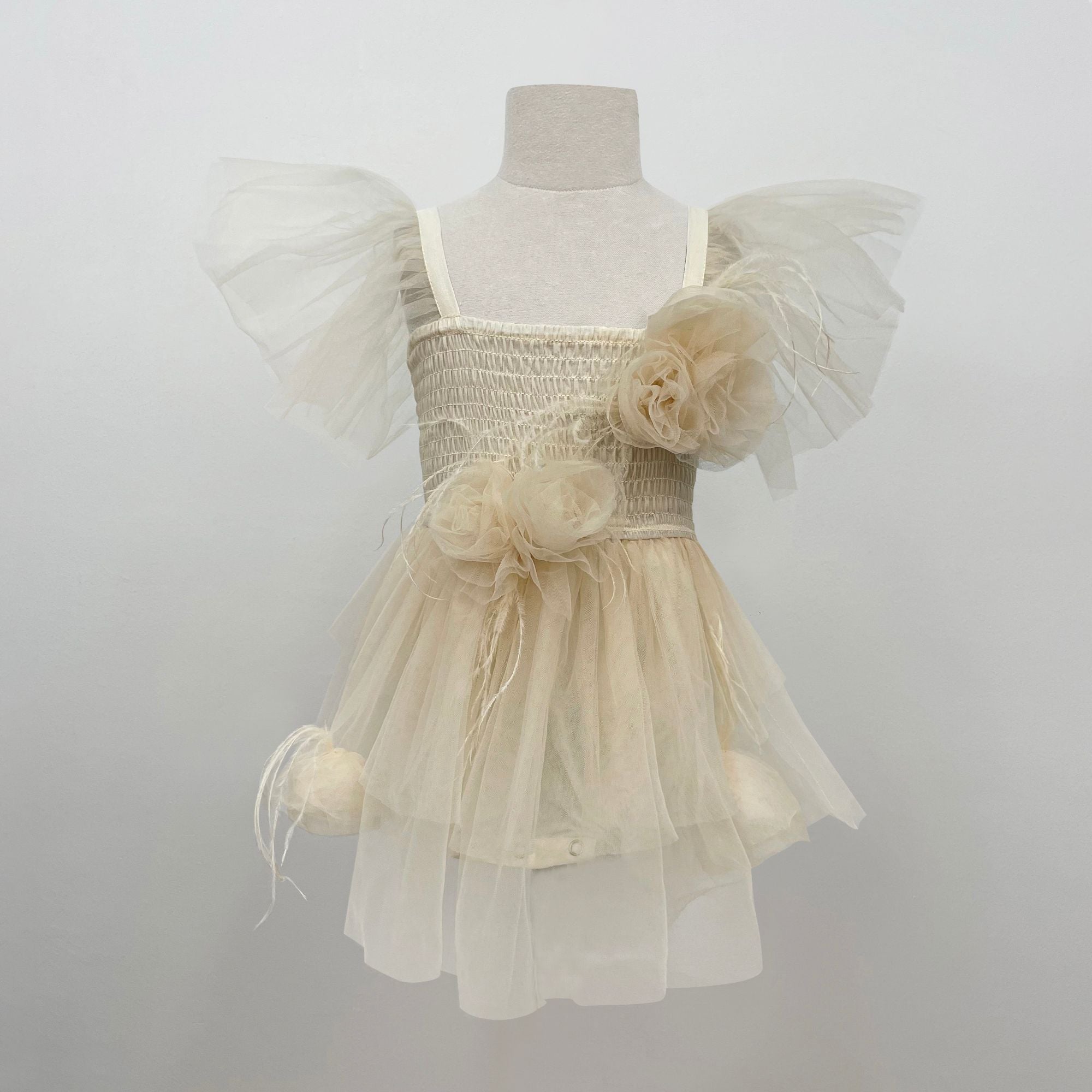 The Ally Tulle Romper (Yellow)