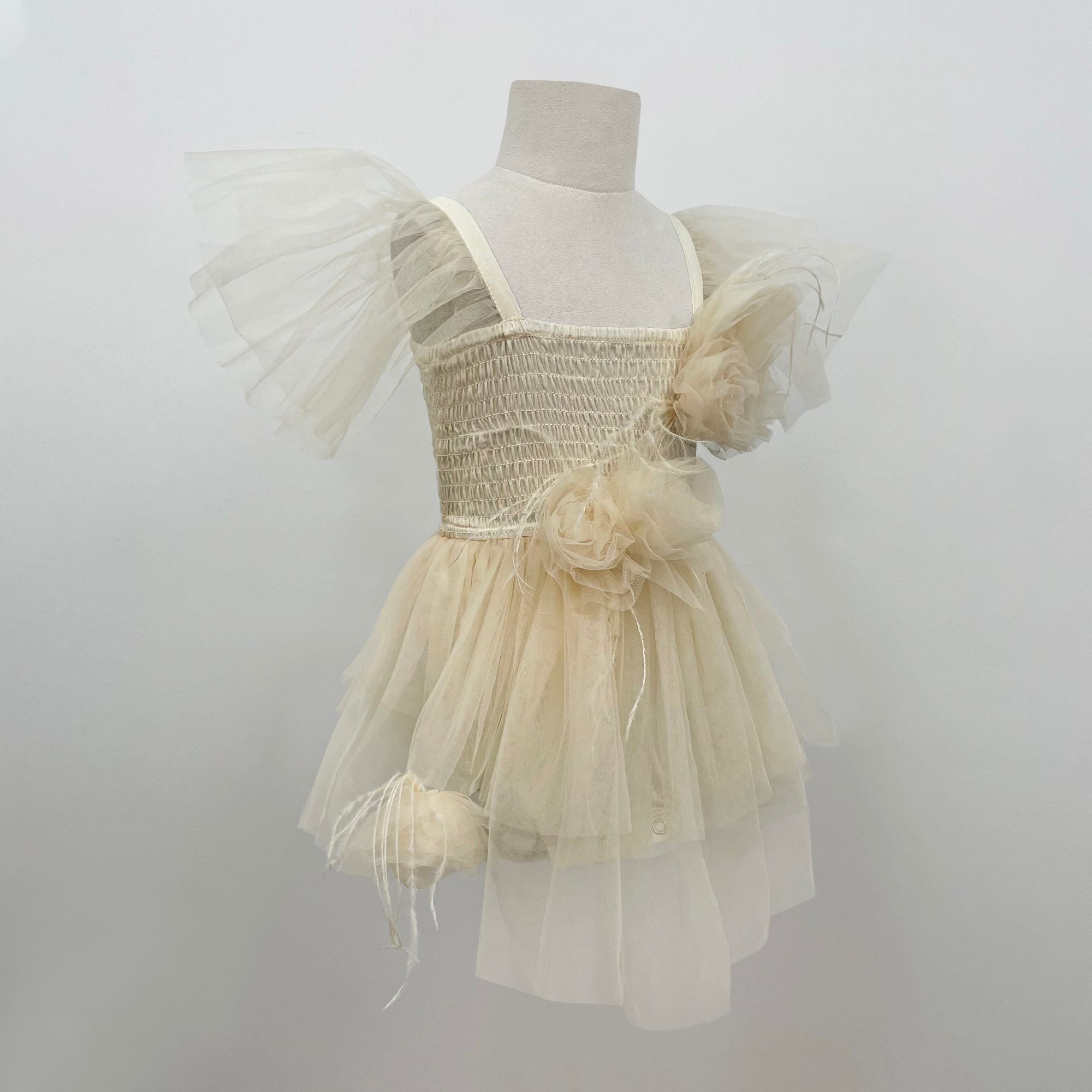The Ally Tulle Romper (Yellow)