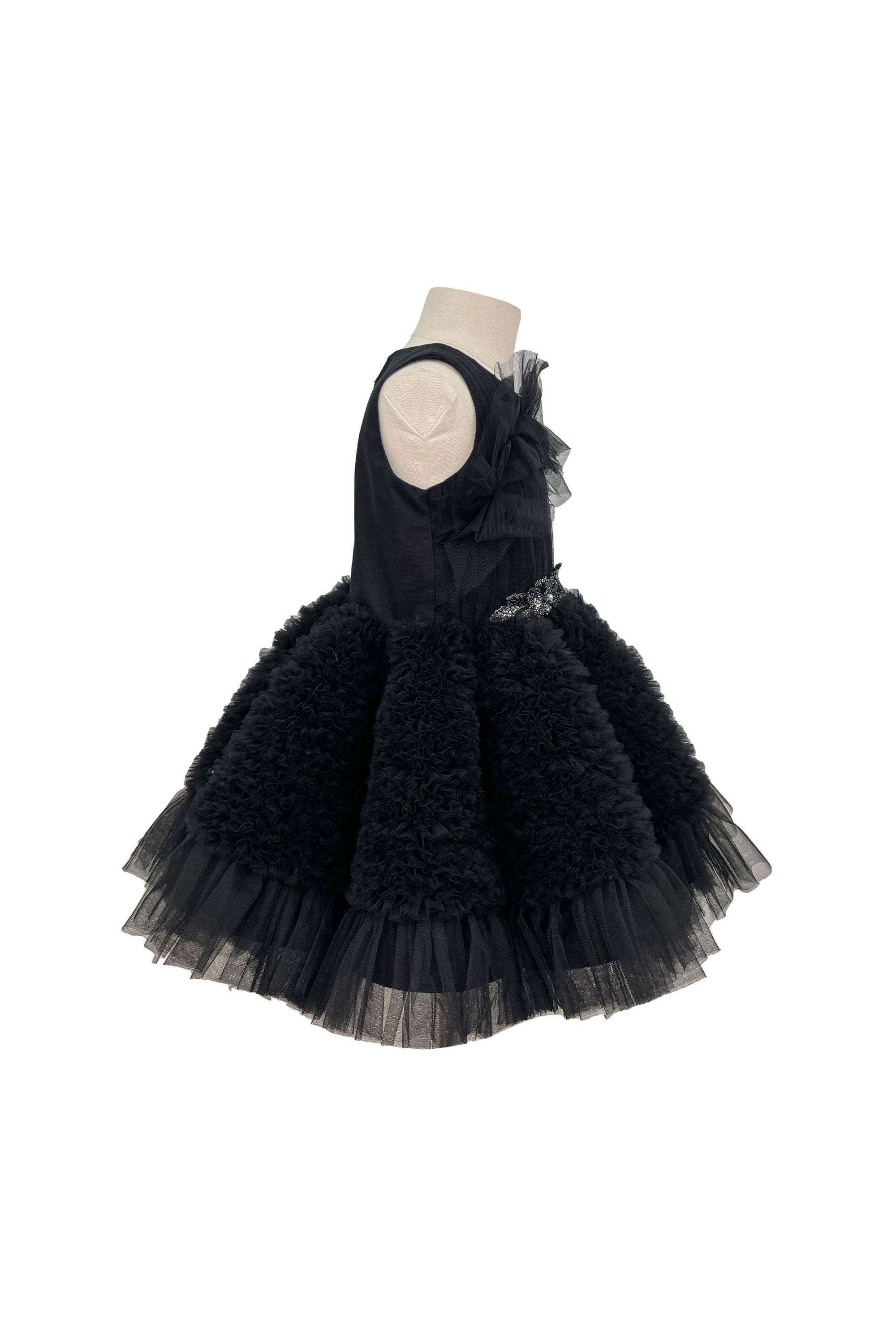 The Embellished Ariel Tulle Dress (Black)