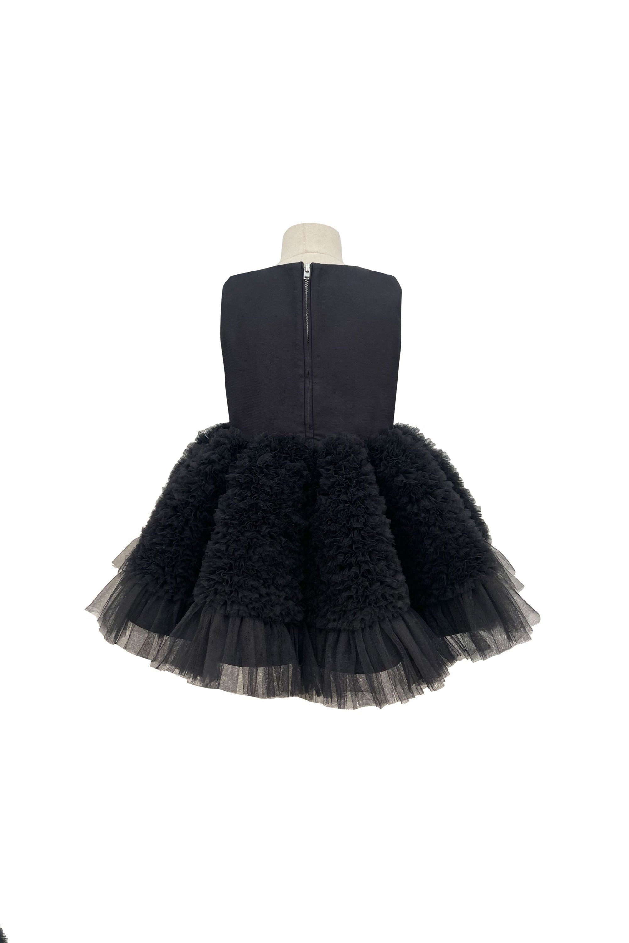 The Embellished Ariel Tulle Dress (Black)
