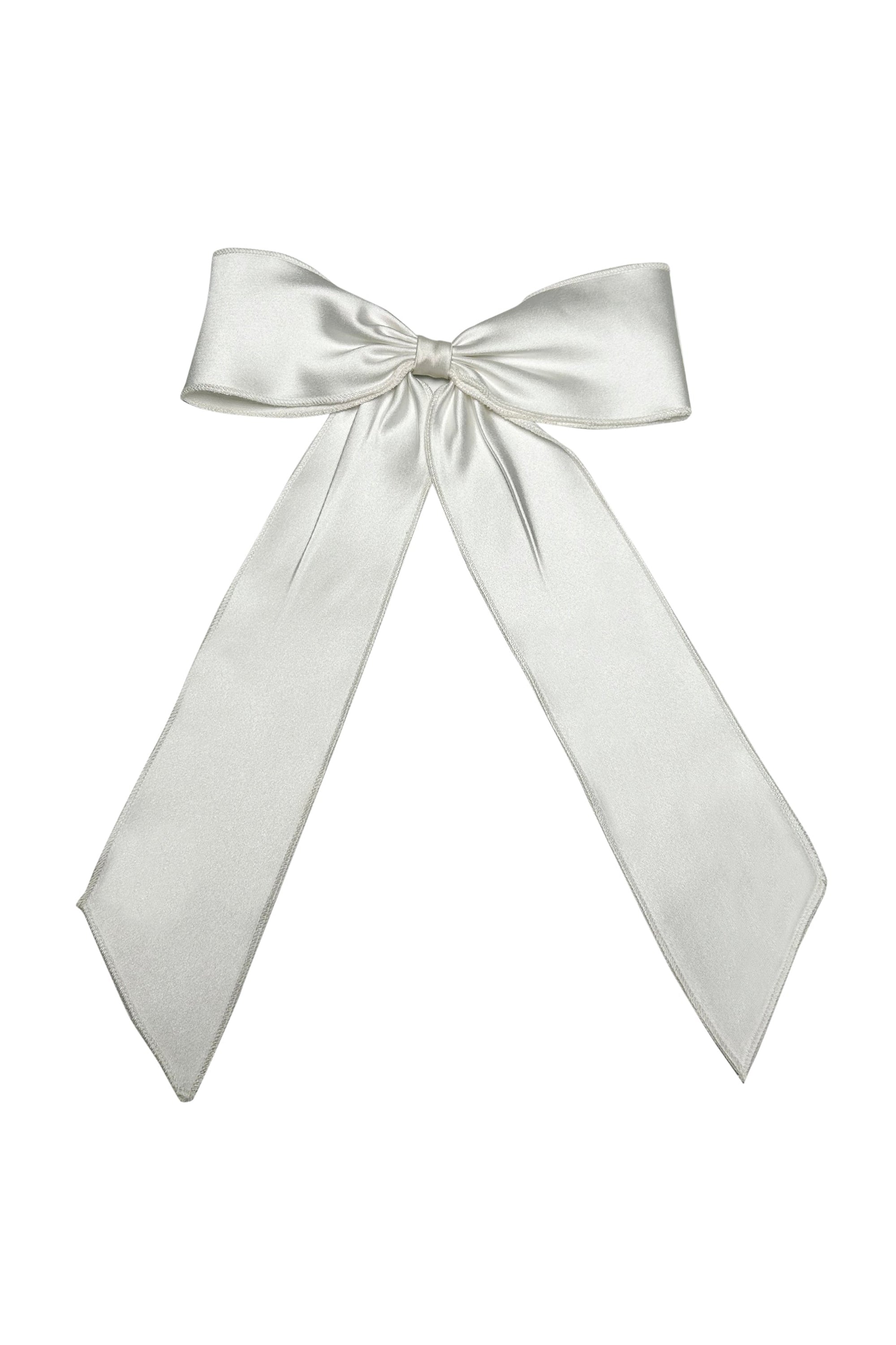 Elisa White Bow Clip