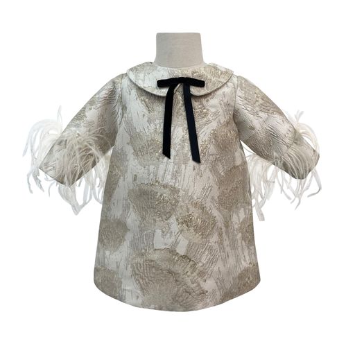 The Brocade Royale Dress (Beige)
