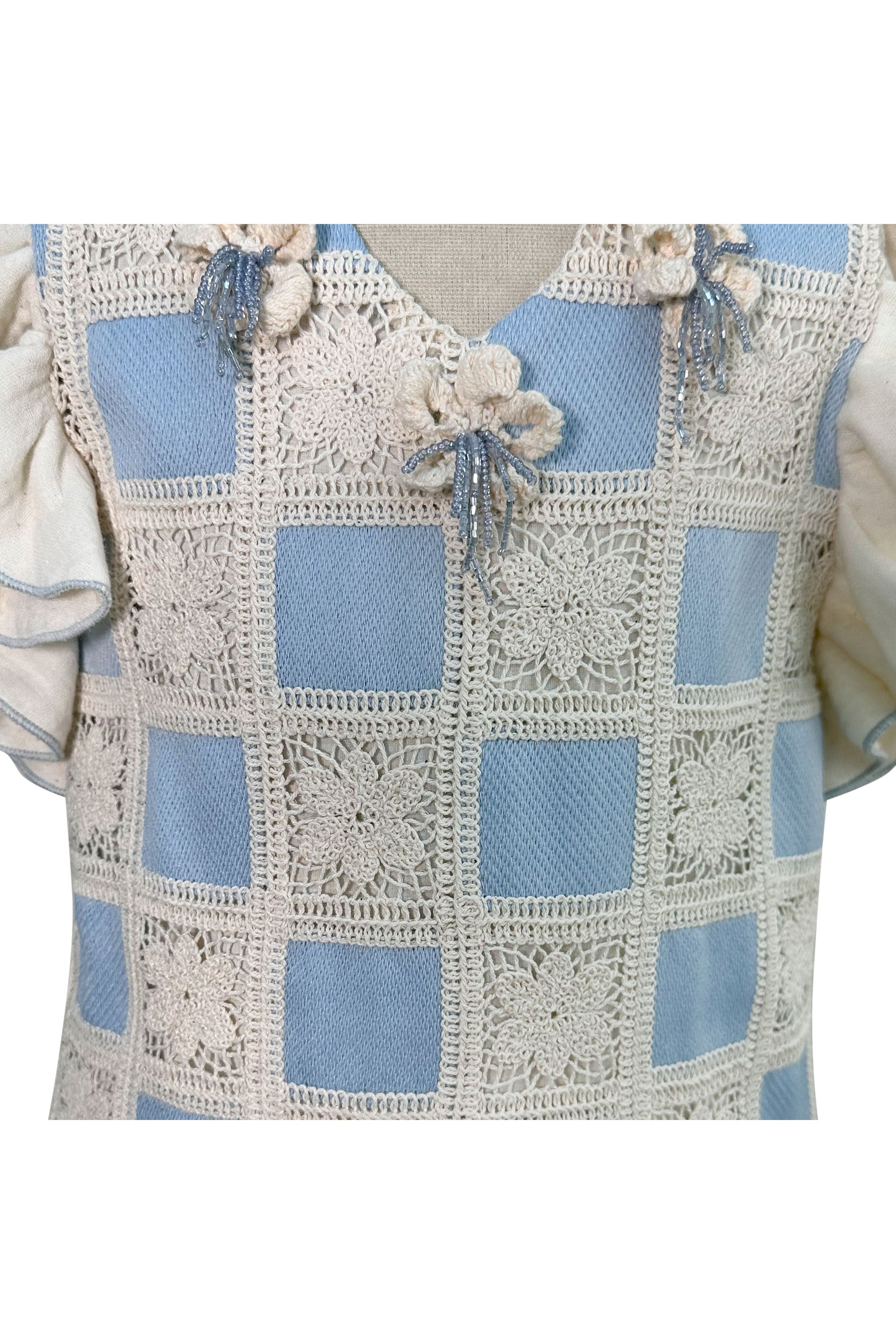 Crochet Short Top with Cotton Sharara