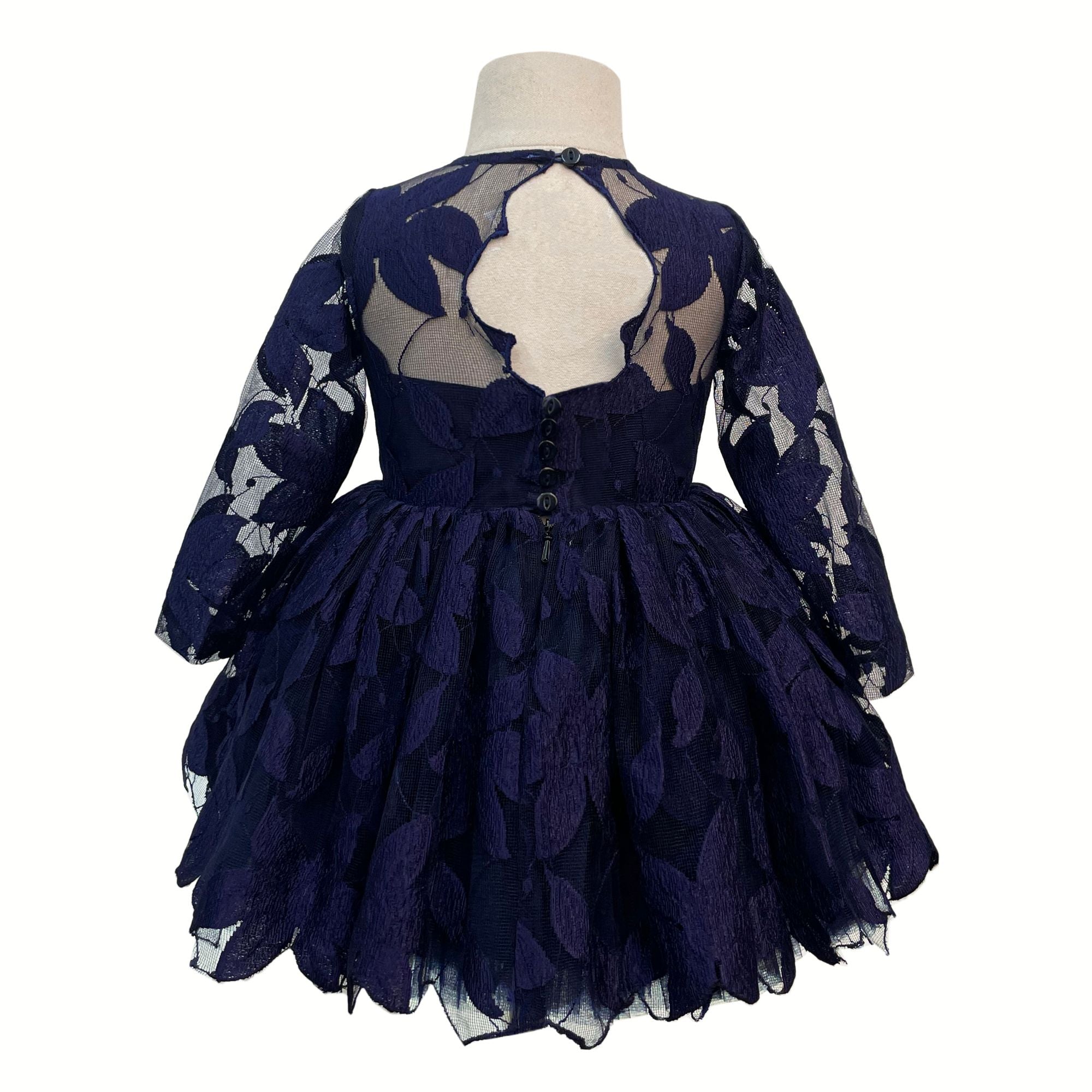 The Elsa Dress in Full Sleeves (Navy Blue)