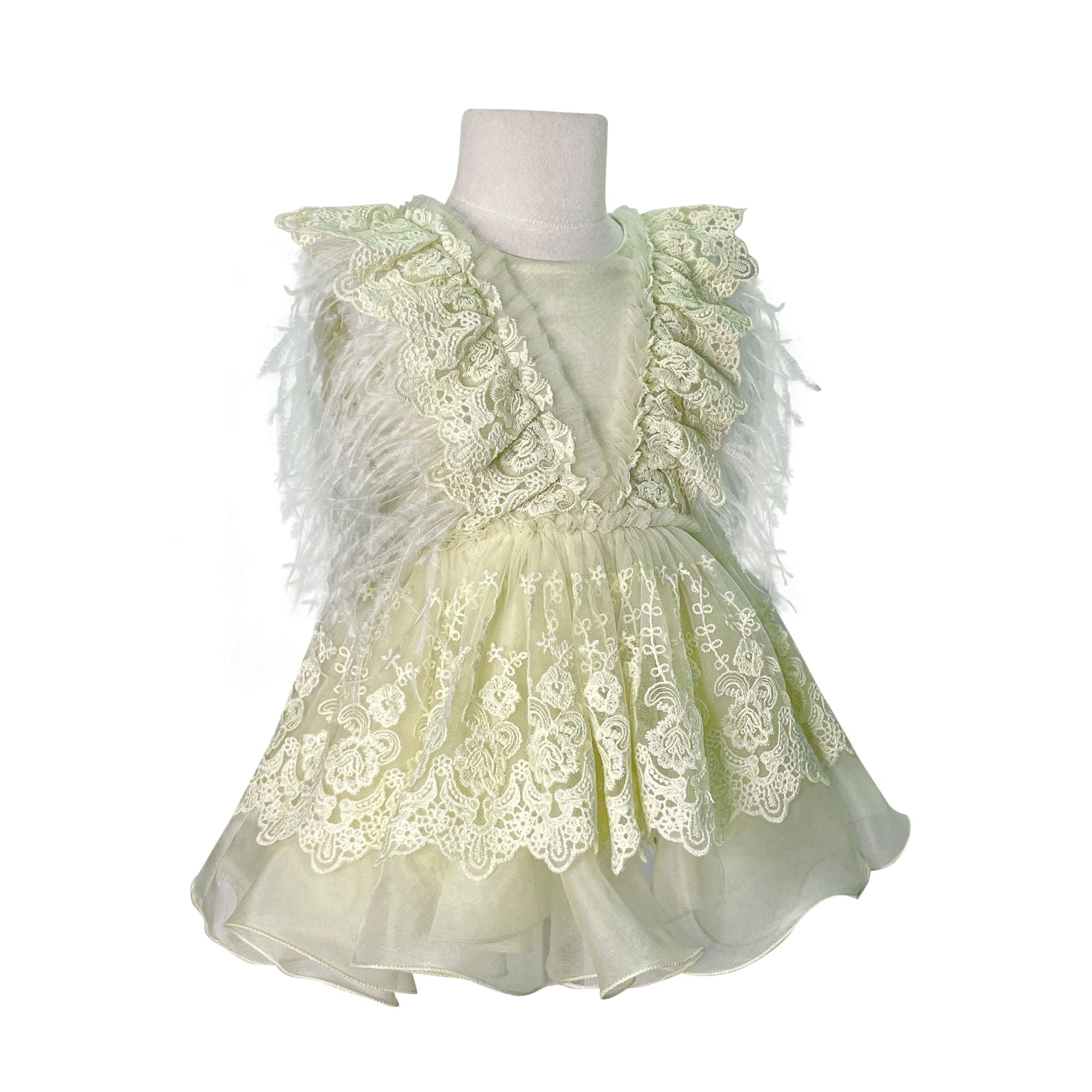 The Feather Fairy Dress (Green)