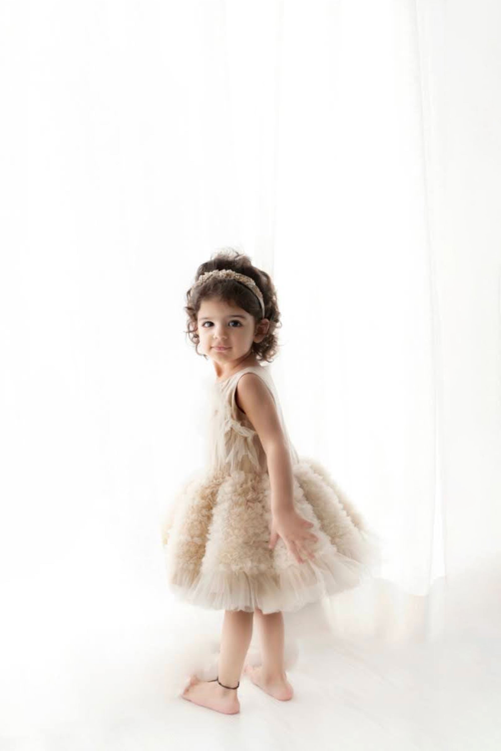 The Ariel Tulle Dress (Beige)