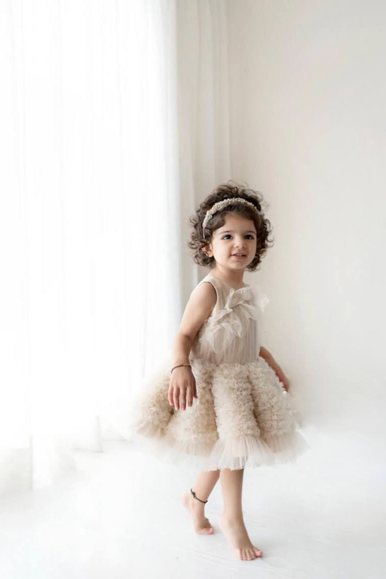 The Ariel Tulle Dress (Beige)