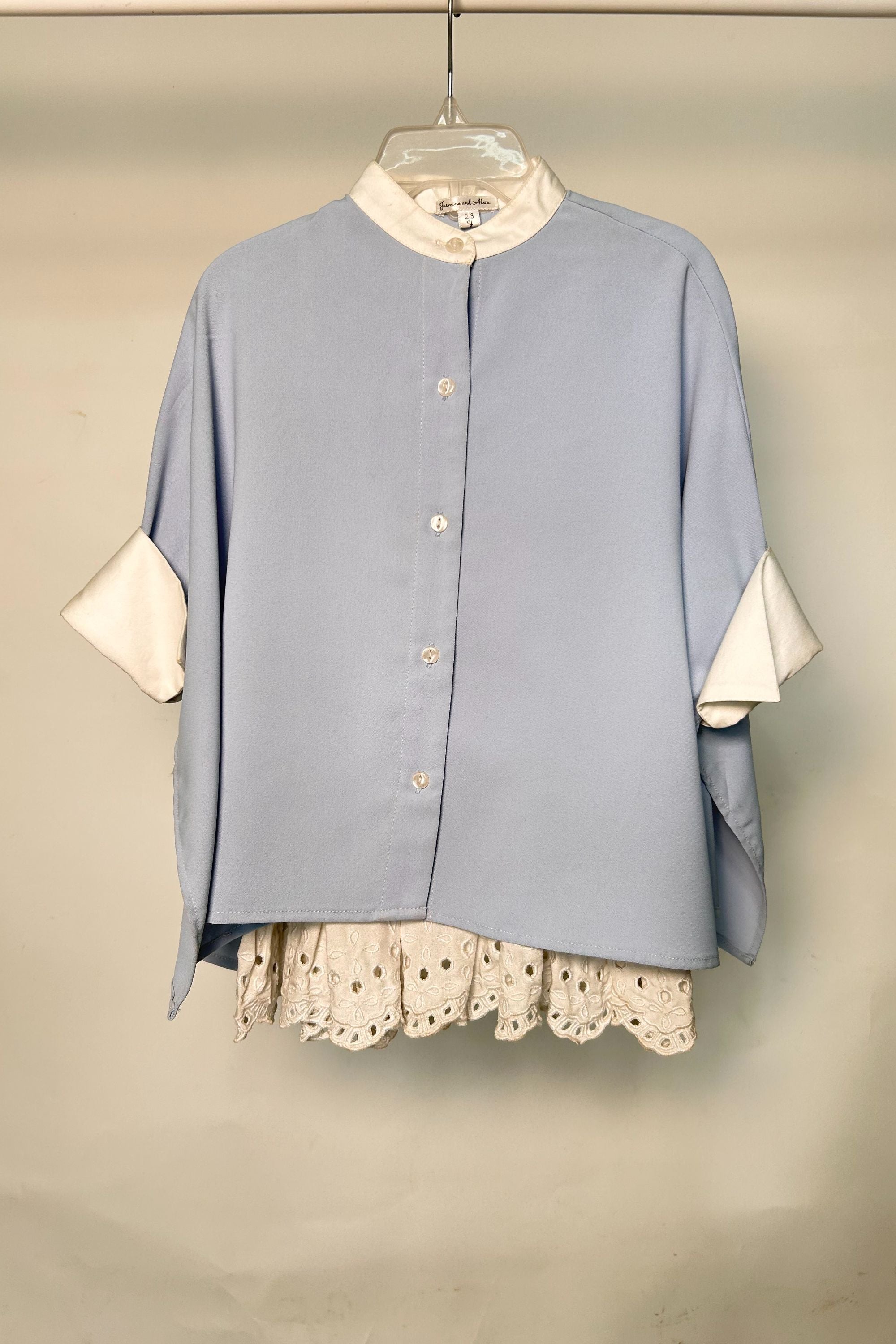 Blue Crepe Kaftan Dress (Sale)