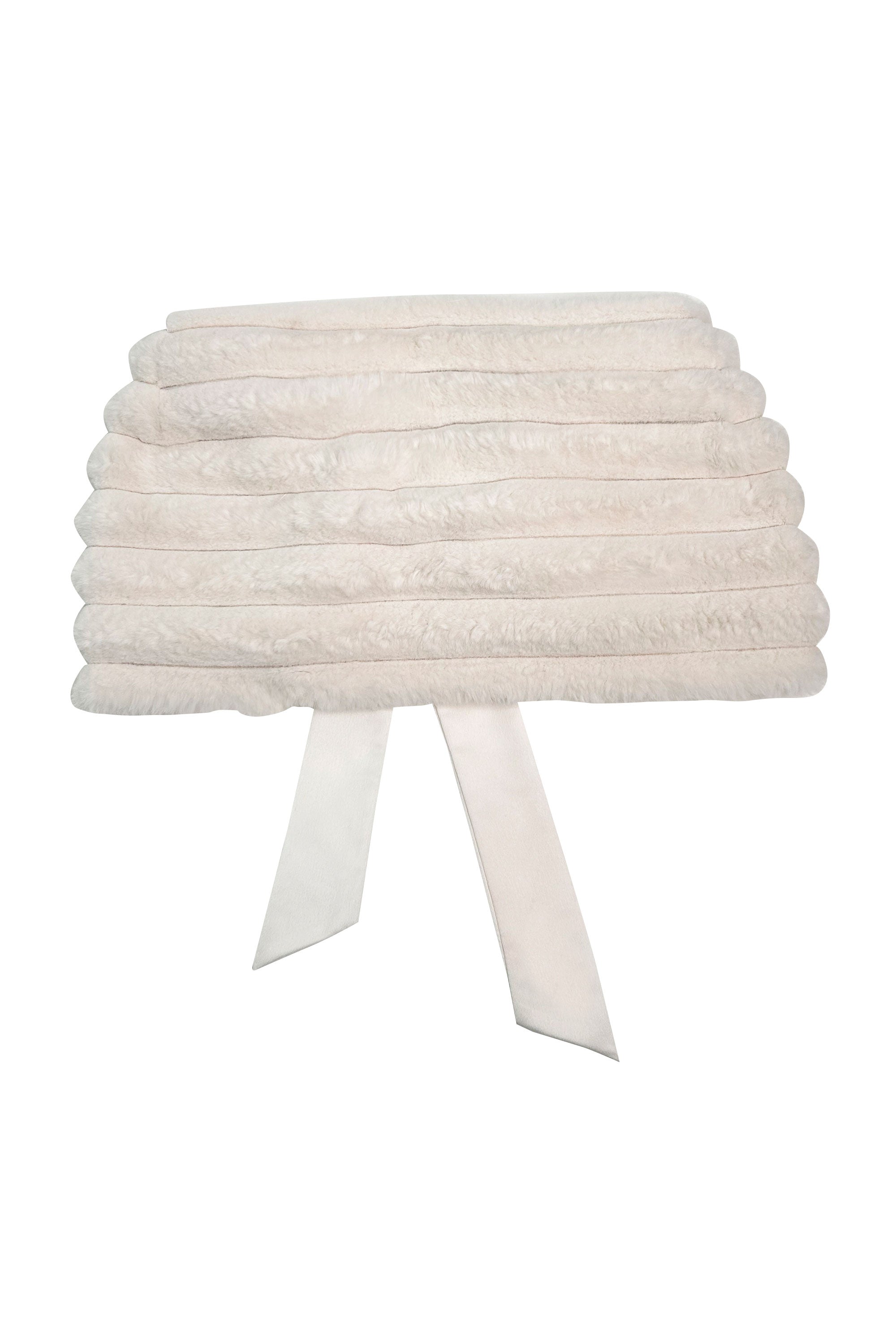 Off White Faux Fur Cape Wrap