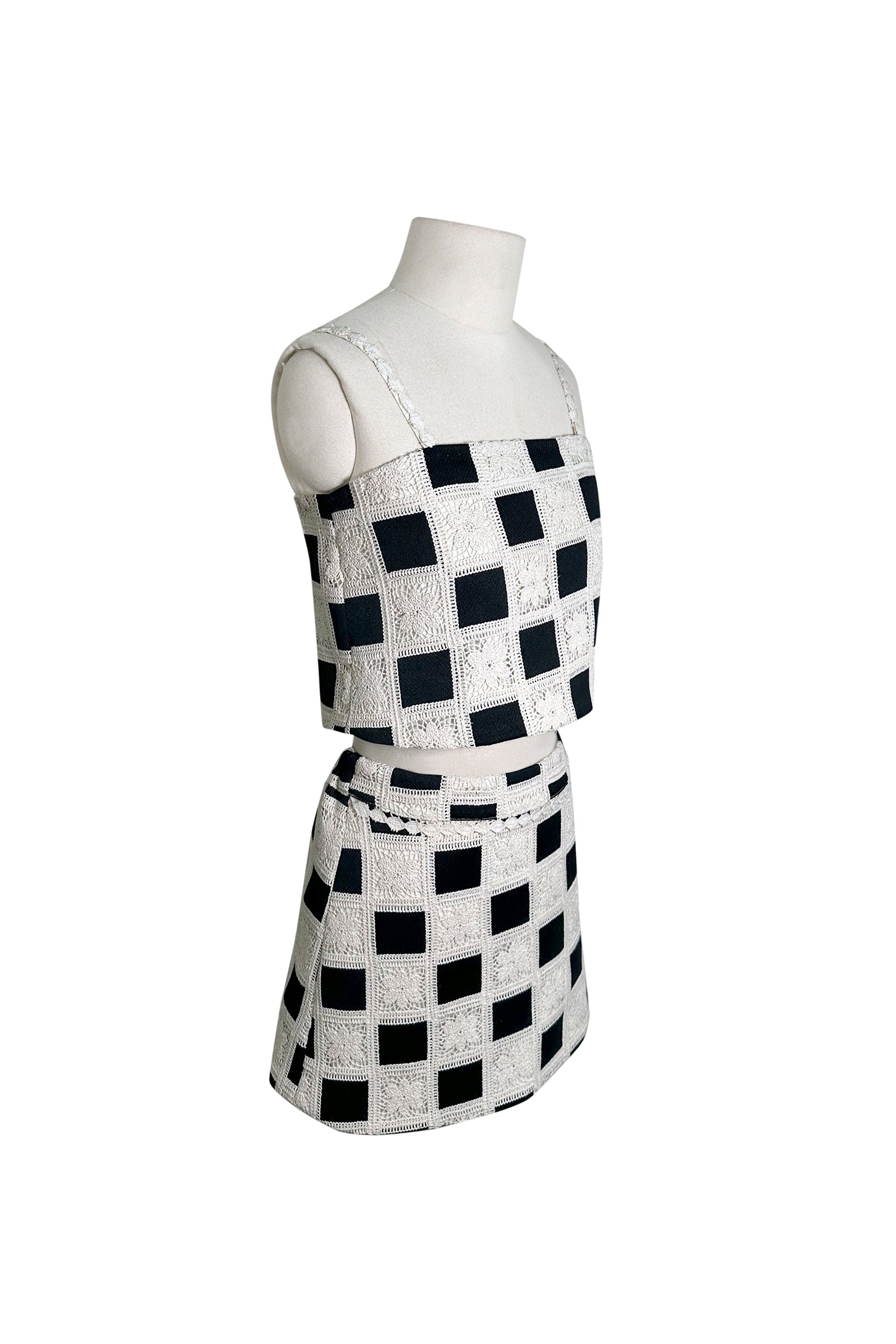 Crochet Crop Top & Skirt Set