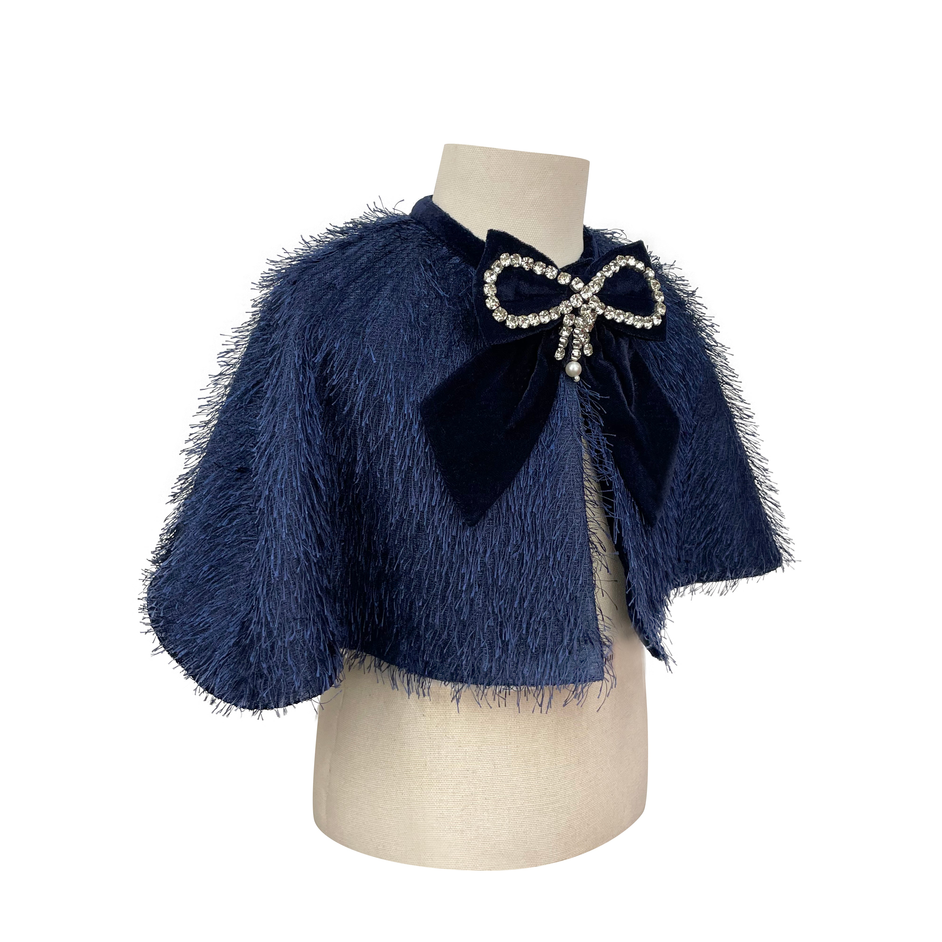 The Alaia Crop Cape (Navy Blue)
