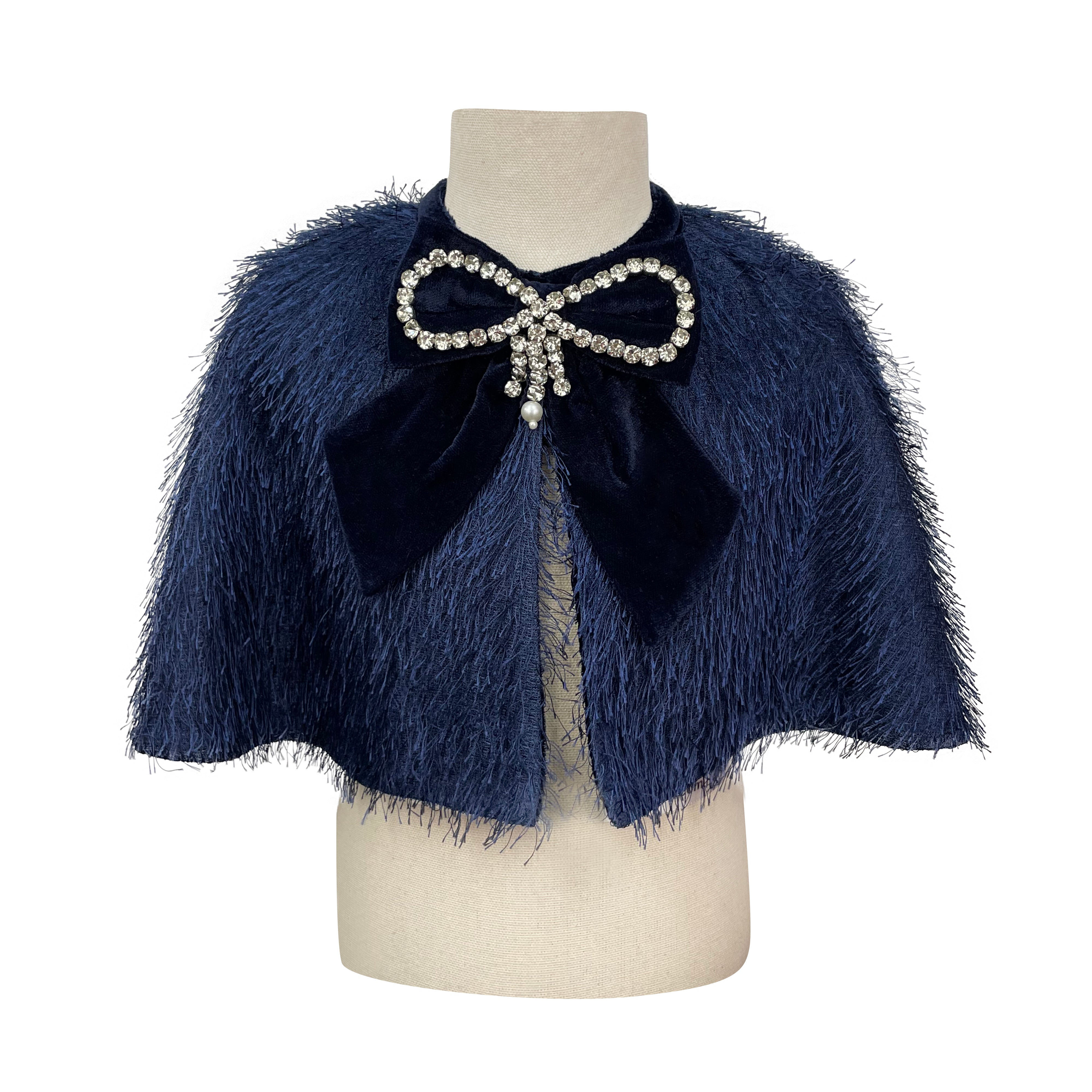 The Alaia Crop Cape (Navy Blue)