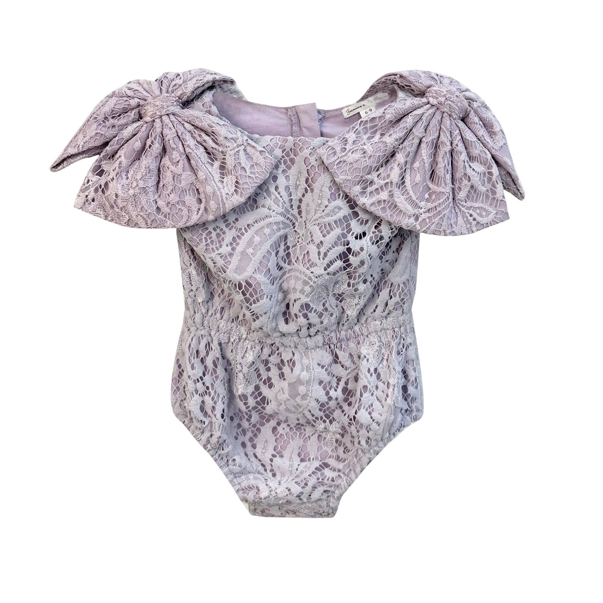 The Lacy Shoulder Bows Romper