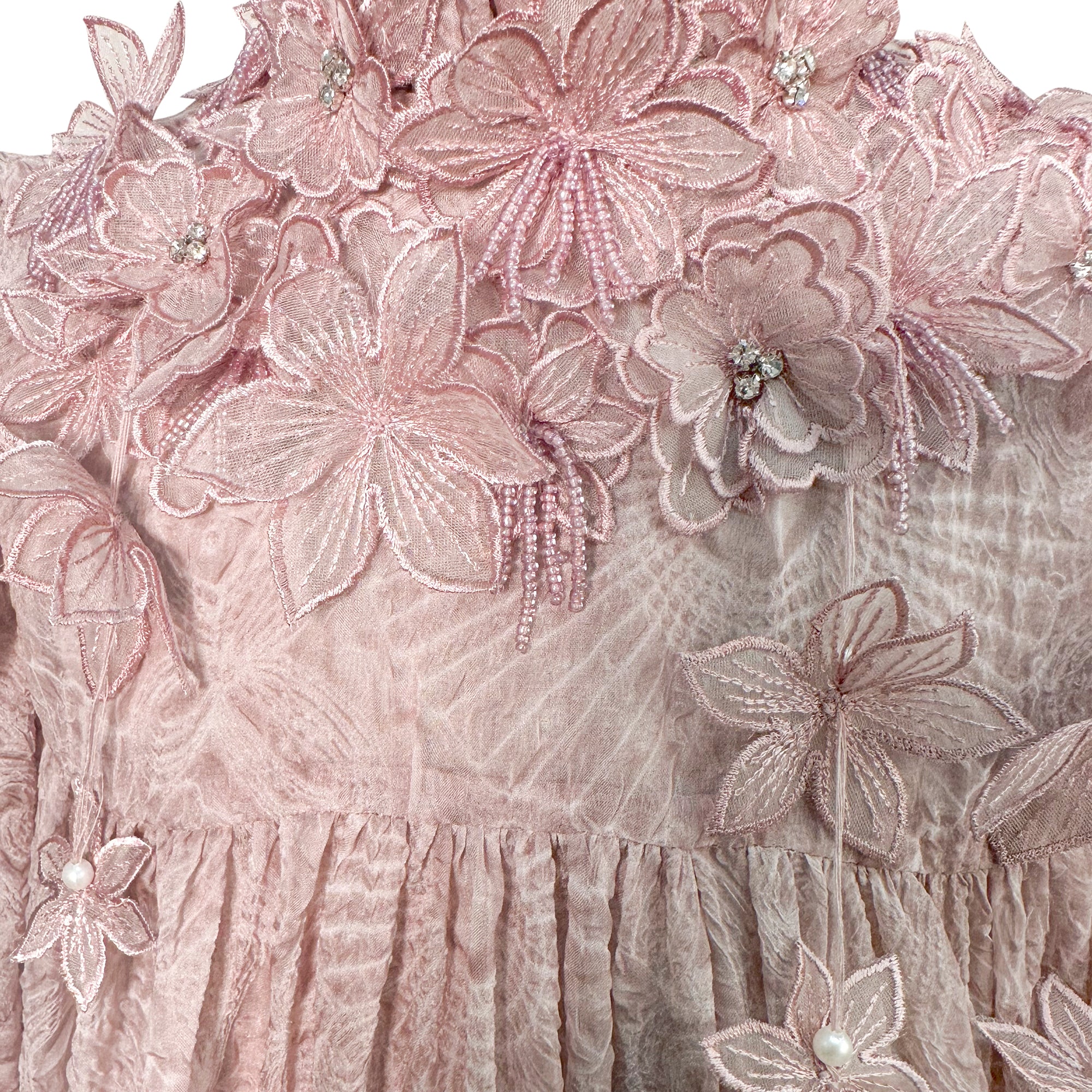 Embossed Avery Dress (Onion Pink)