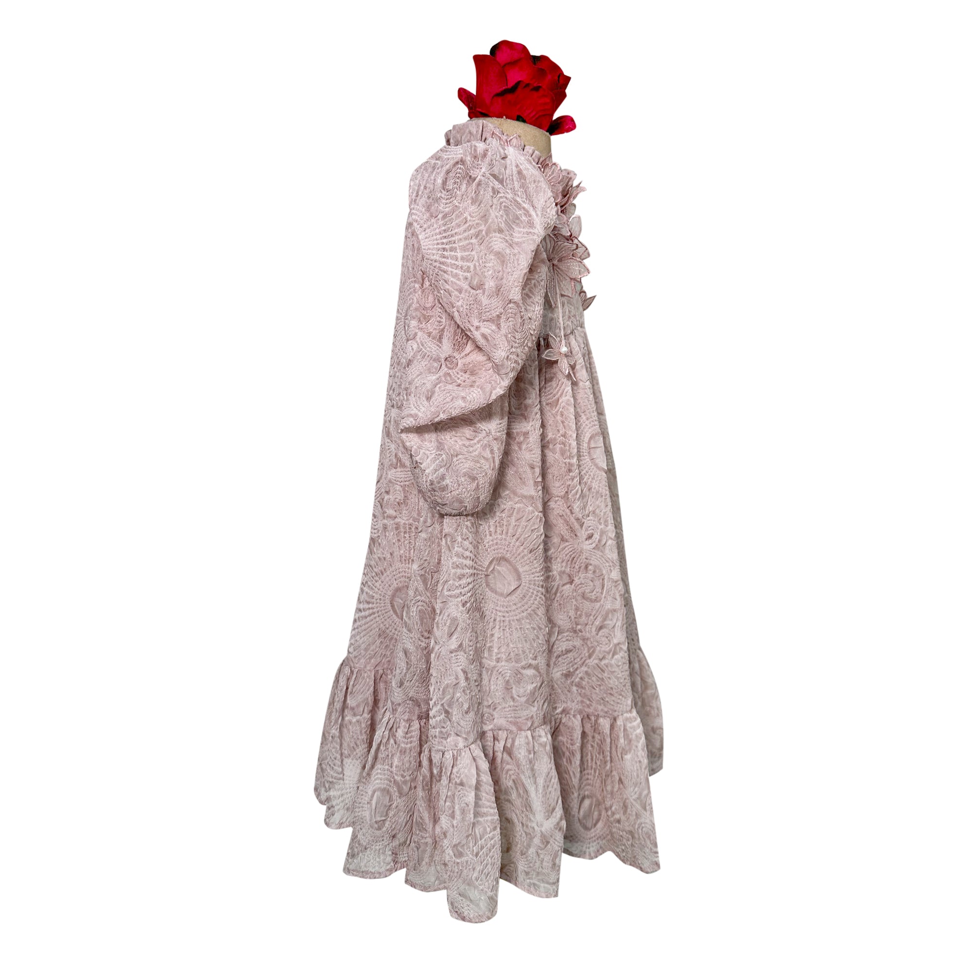 Embossed Avery Dress (Onion Pink)