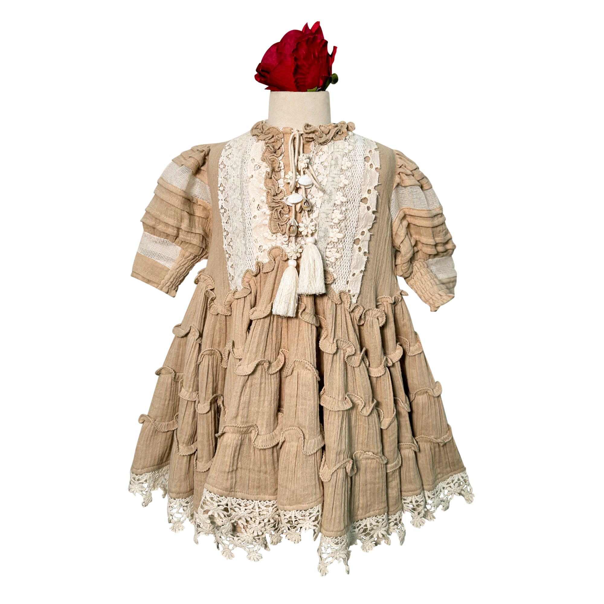 Amore Tier Dress (Beige)