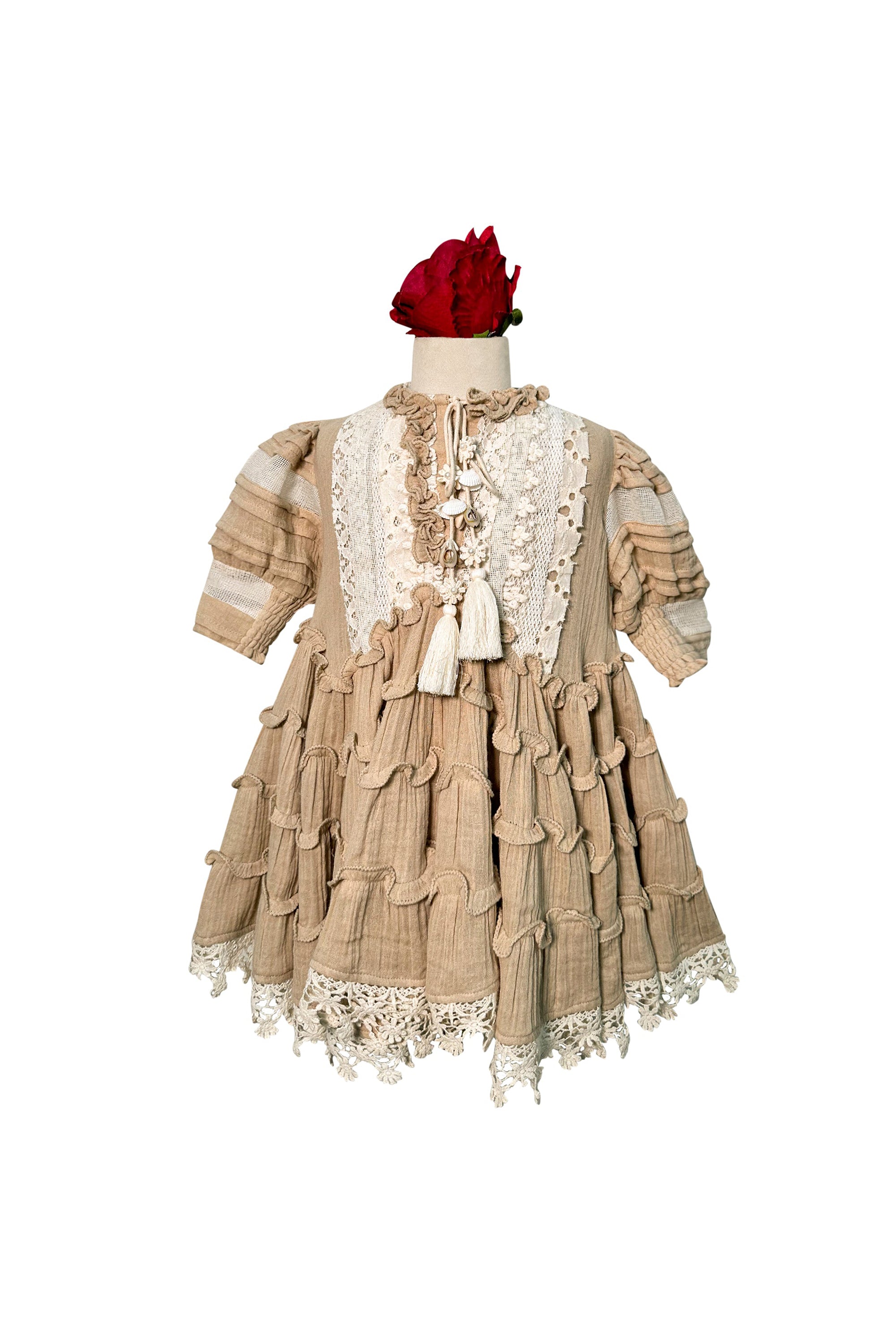 Amore Tier Dress (Beige)