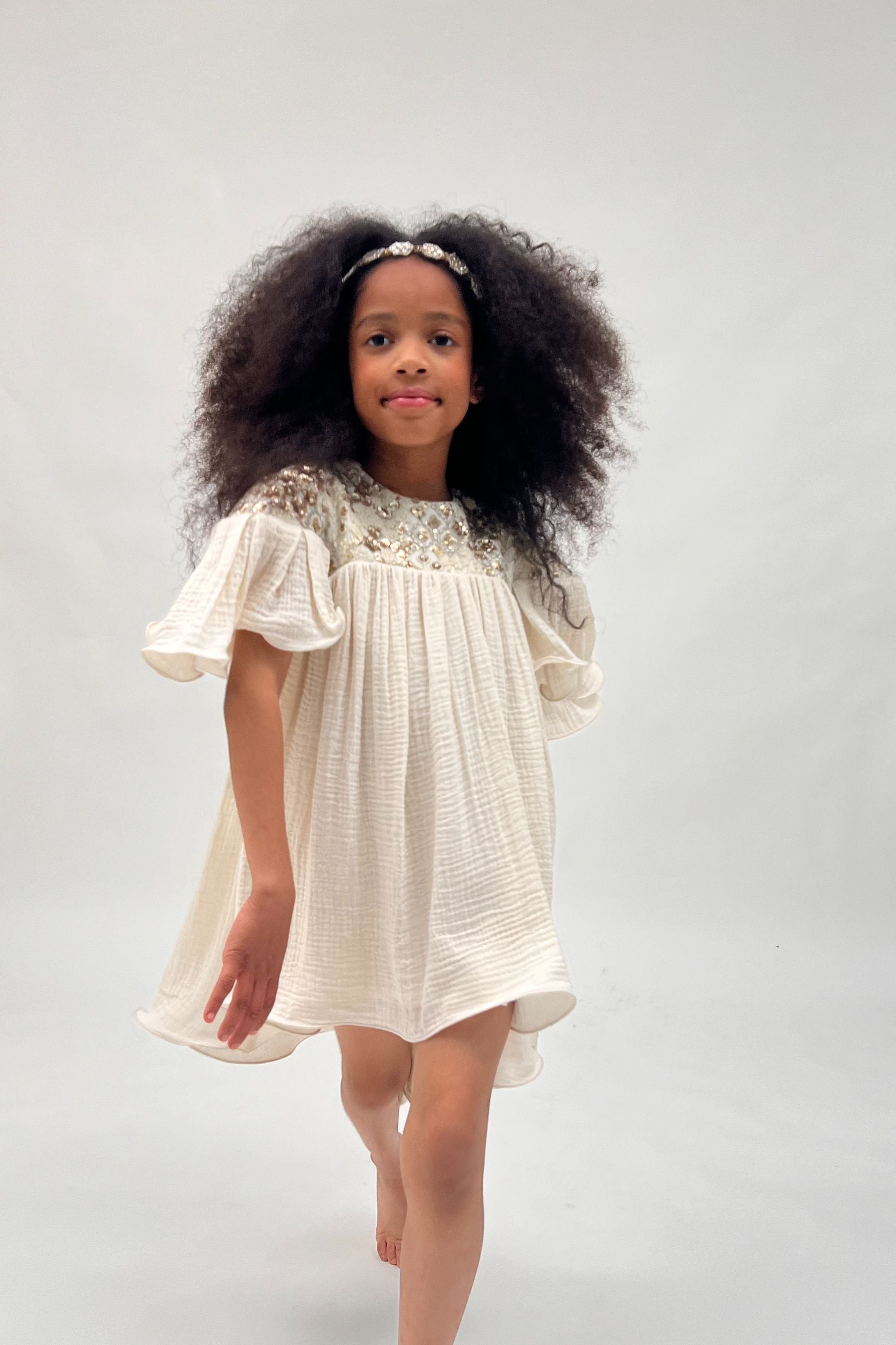 Sequins Gauze Dress