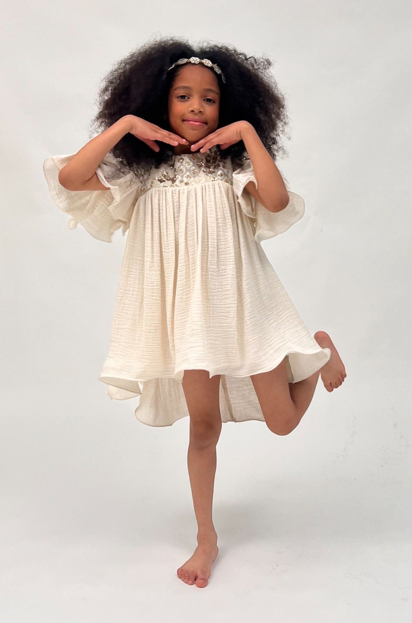 Sequins Gauze Dress
