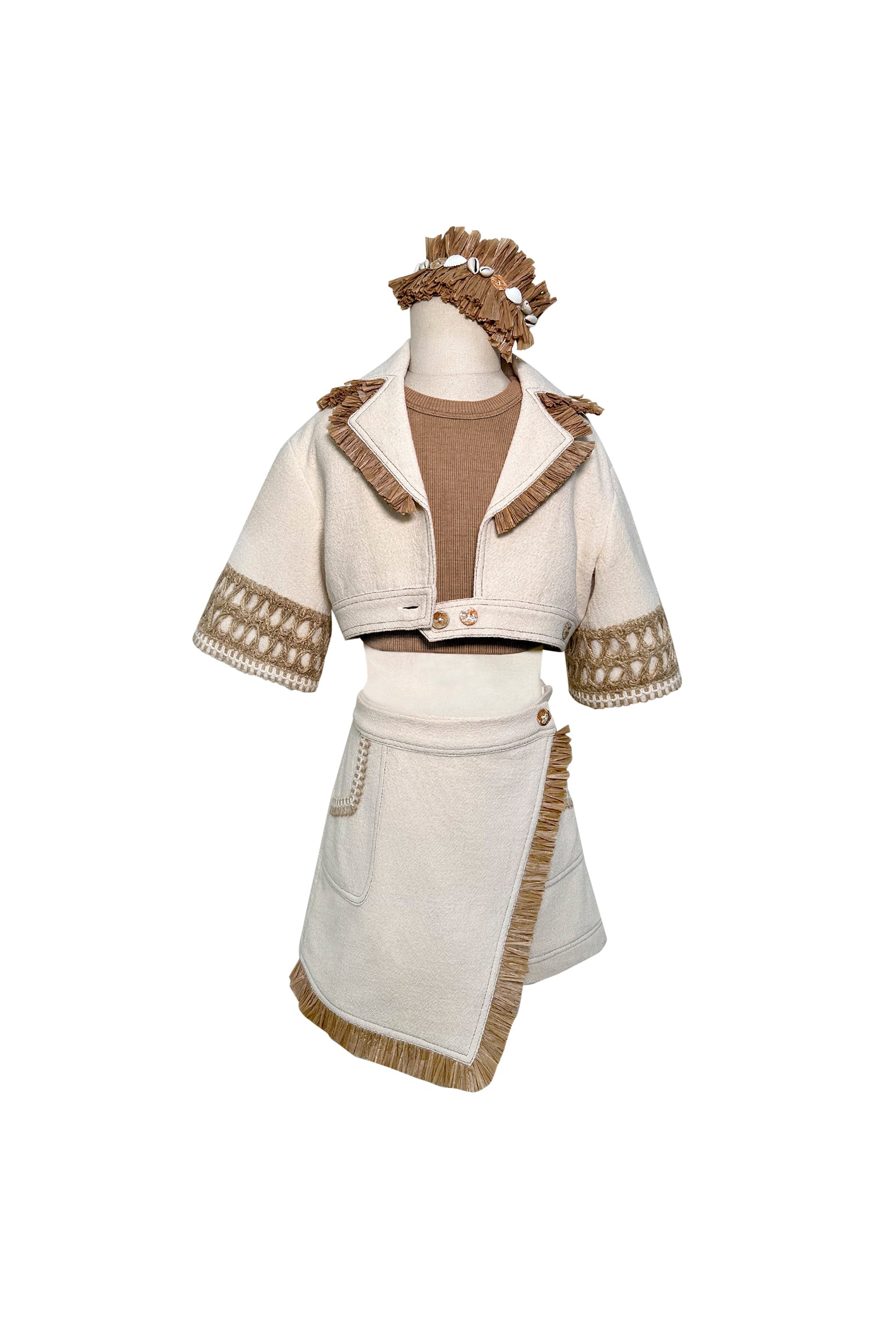 The Raffia Jacket and Skort Set