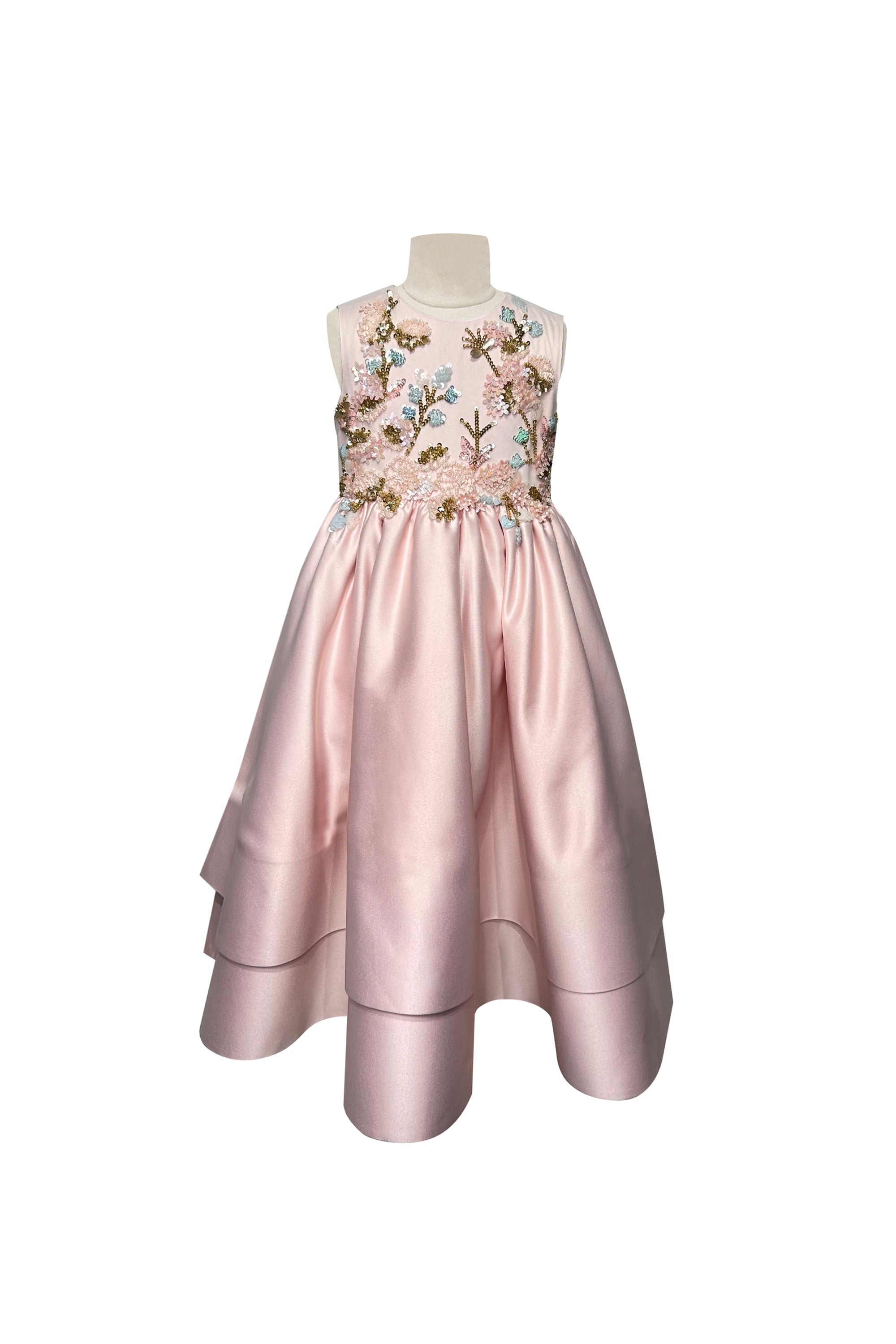 Fiza Pink Satin Dress