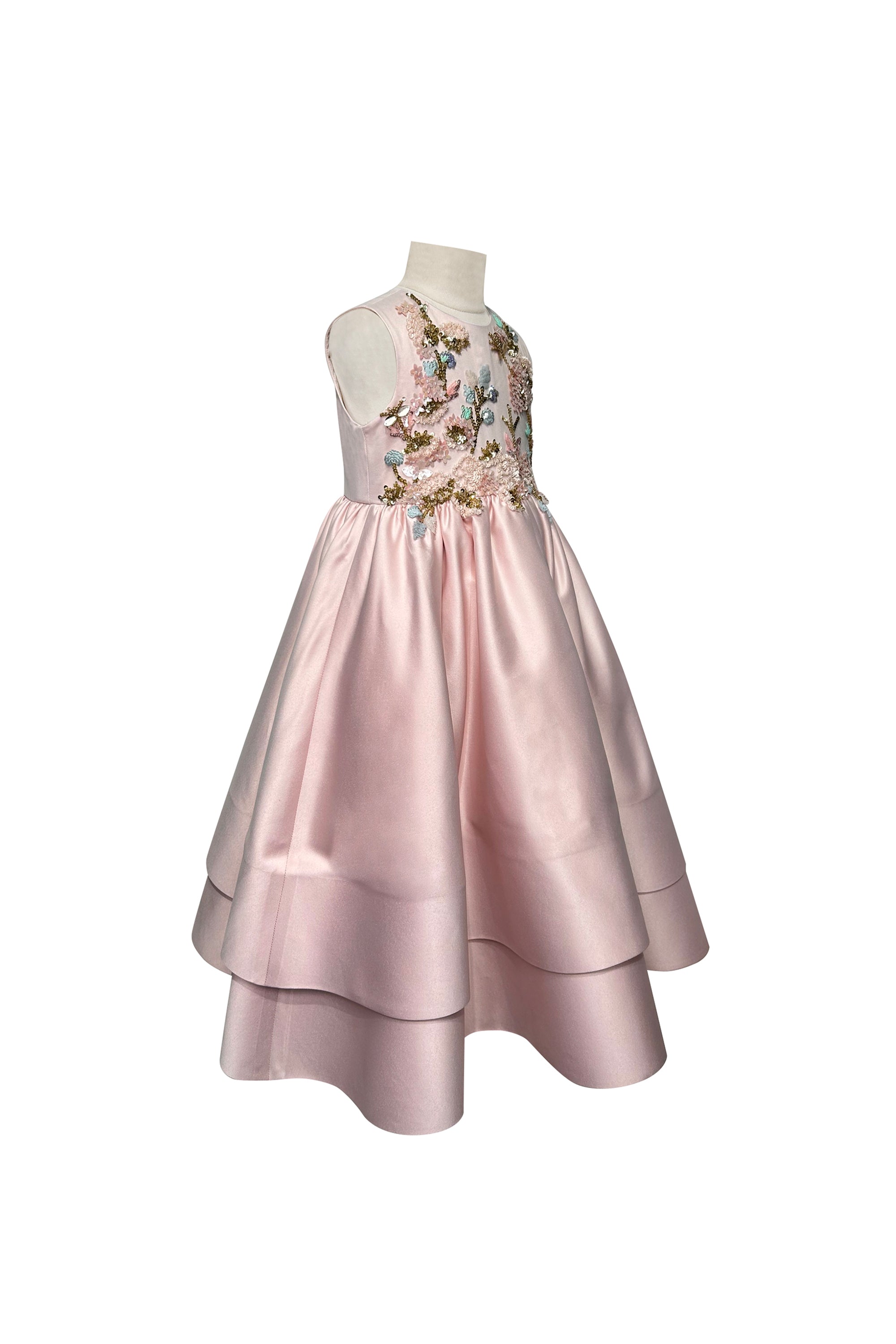 Fiza Pink Satin Dress