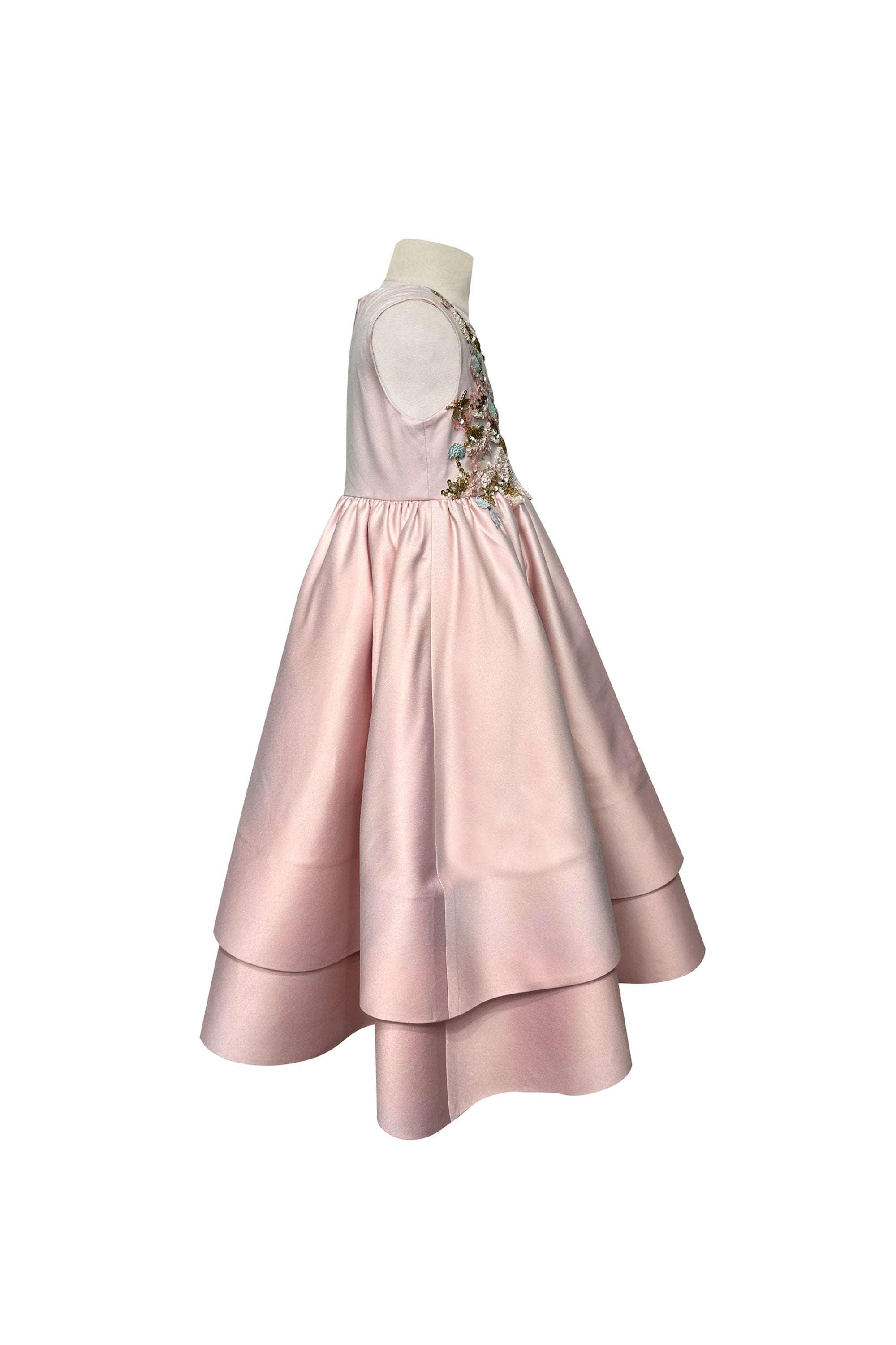 Fiza Pink Satin Dress