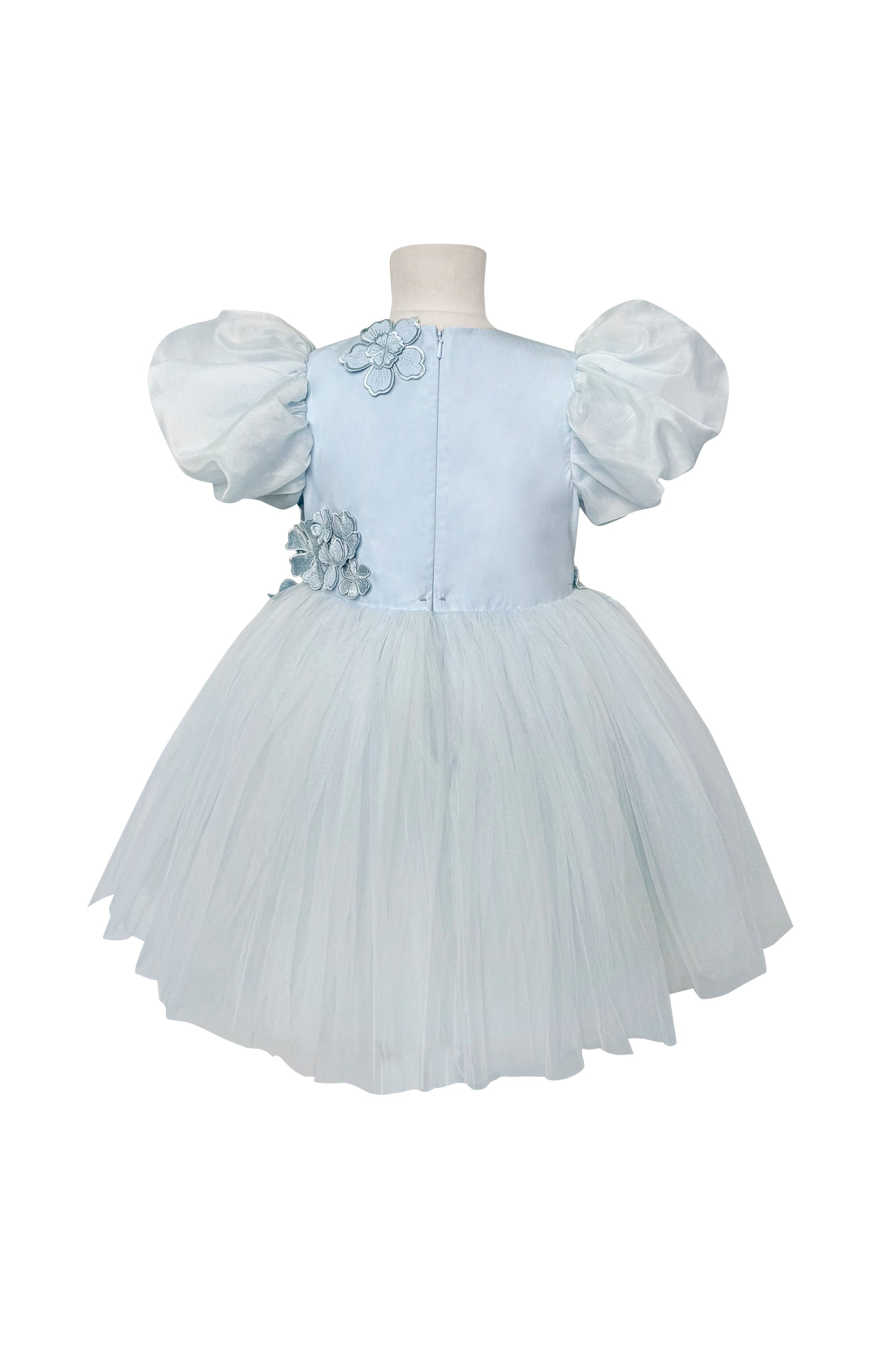 The Georgia Dress With Sleeves (Blue)