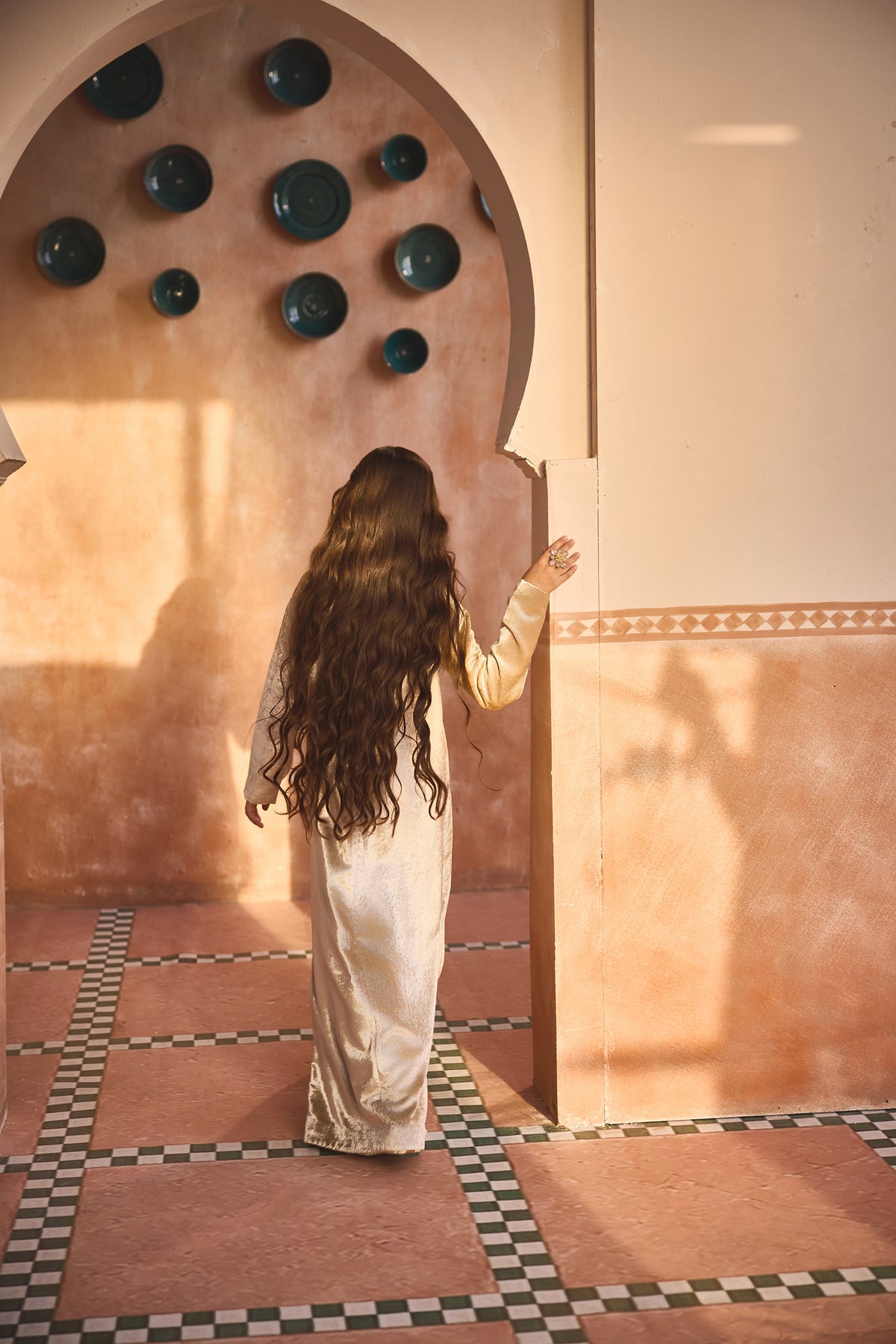 Isla Duo Velvet Jalabiya Dress
