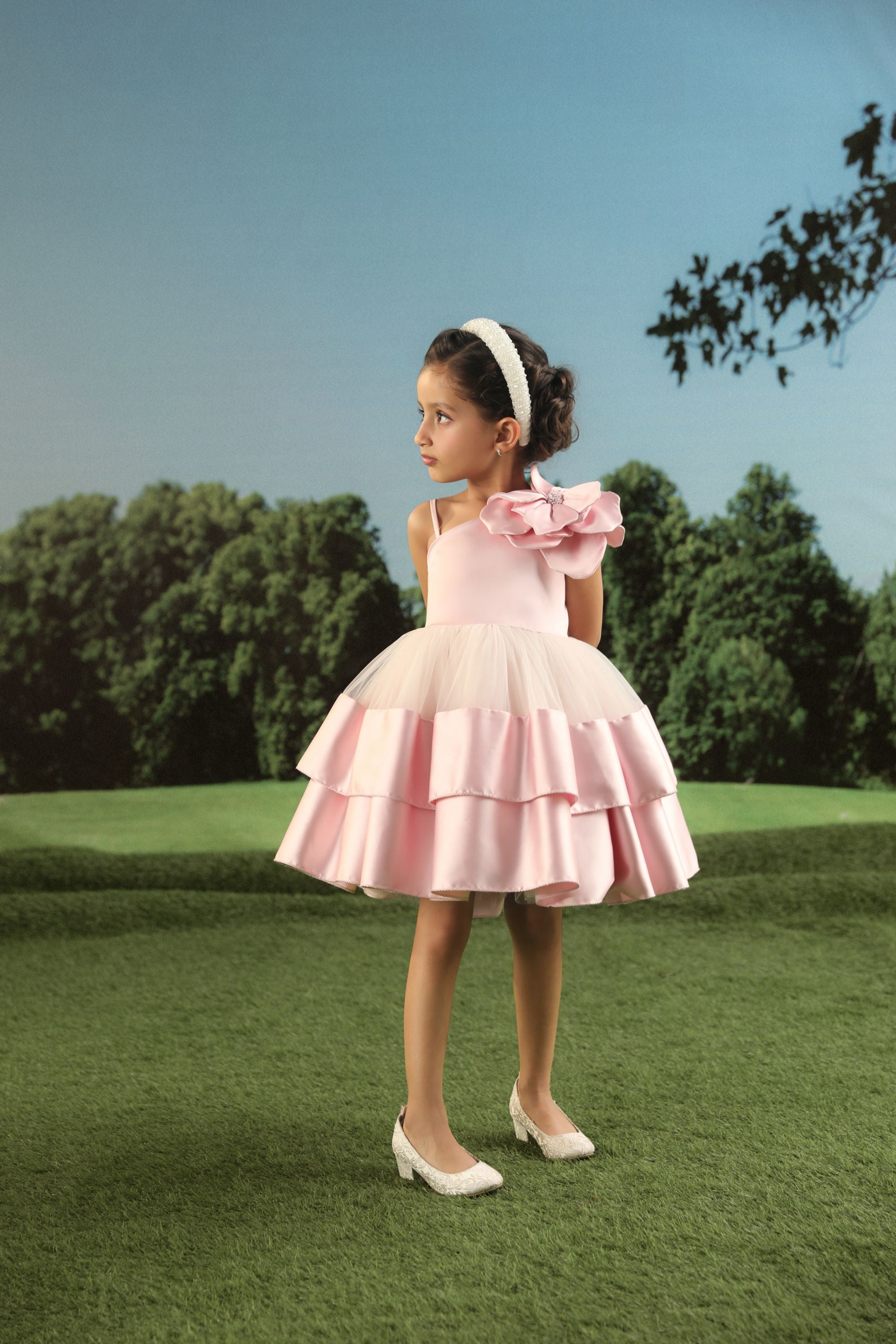Satin Flower Dress