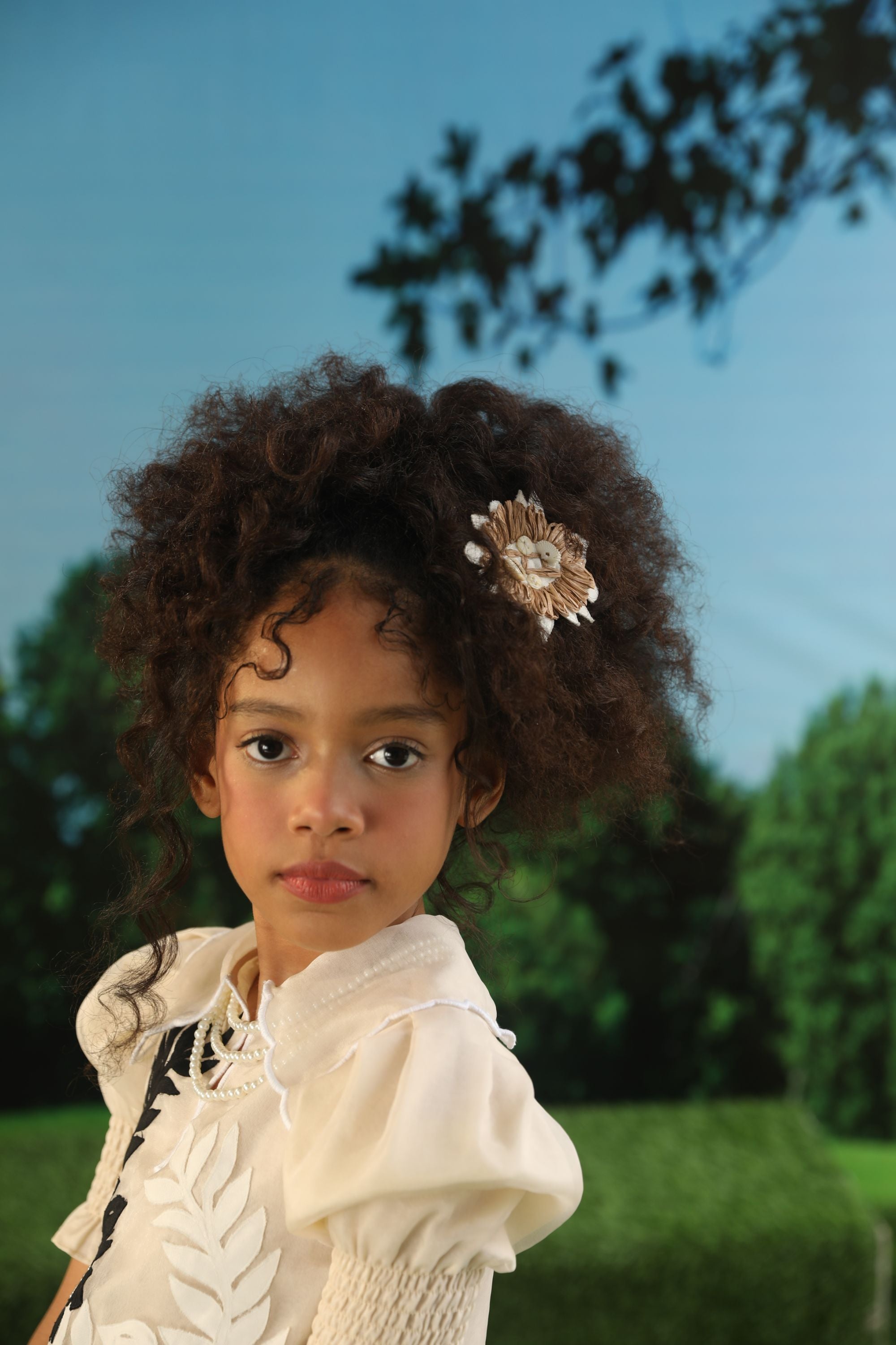 Raffia Flower Clip