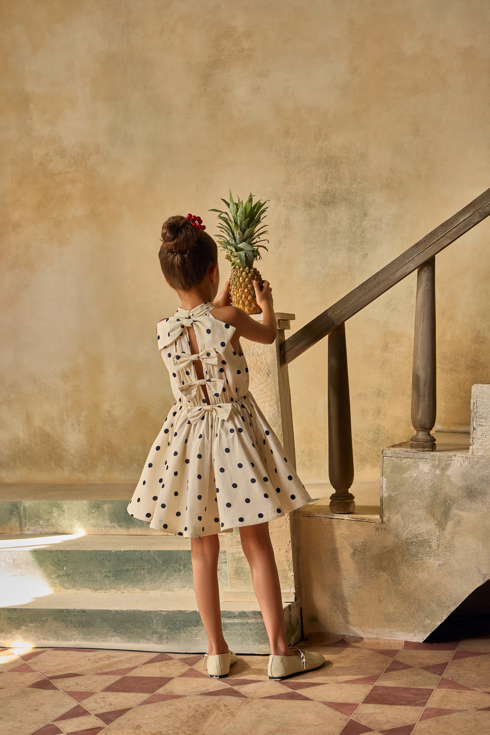 Polka Pearl Halter Dress