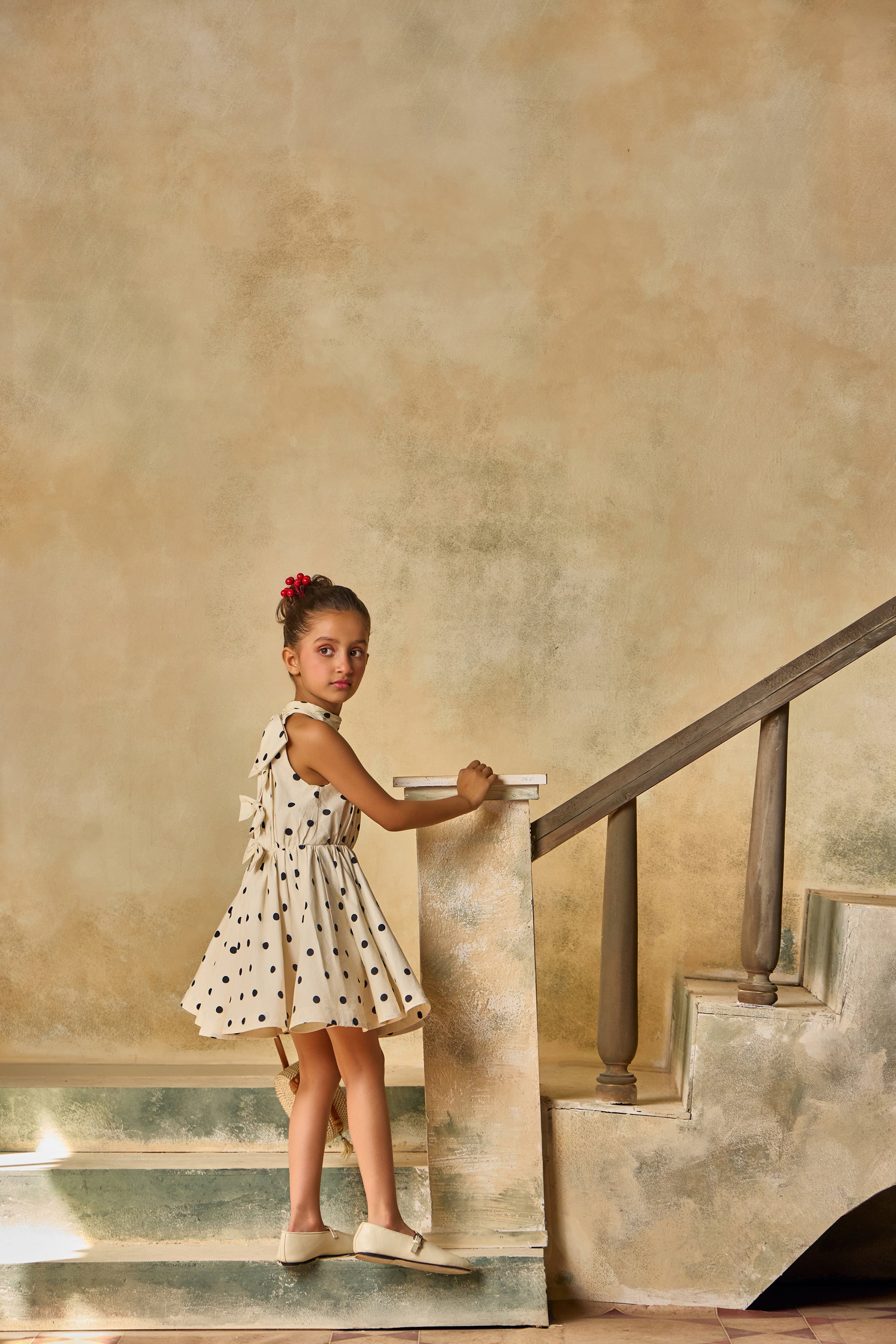 Polka Pearl Halter Dress