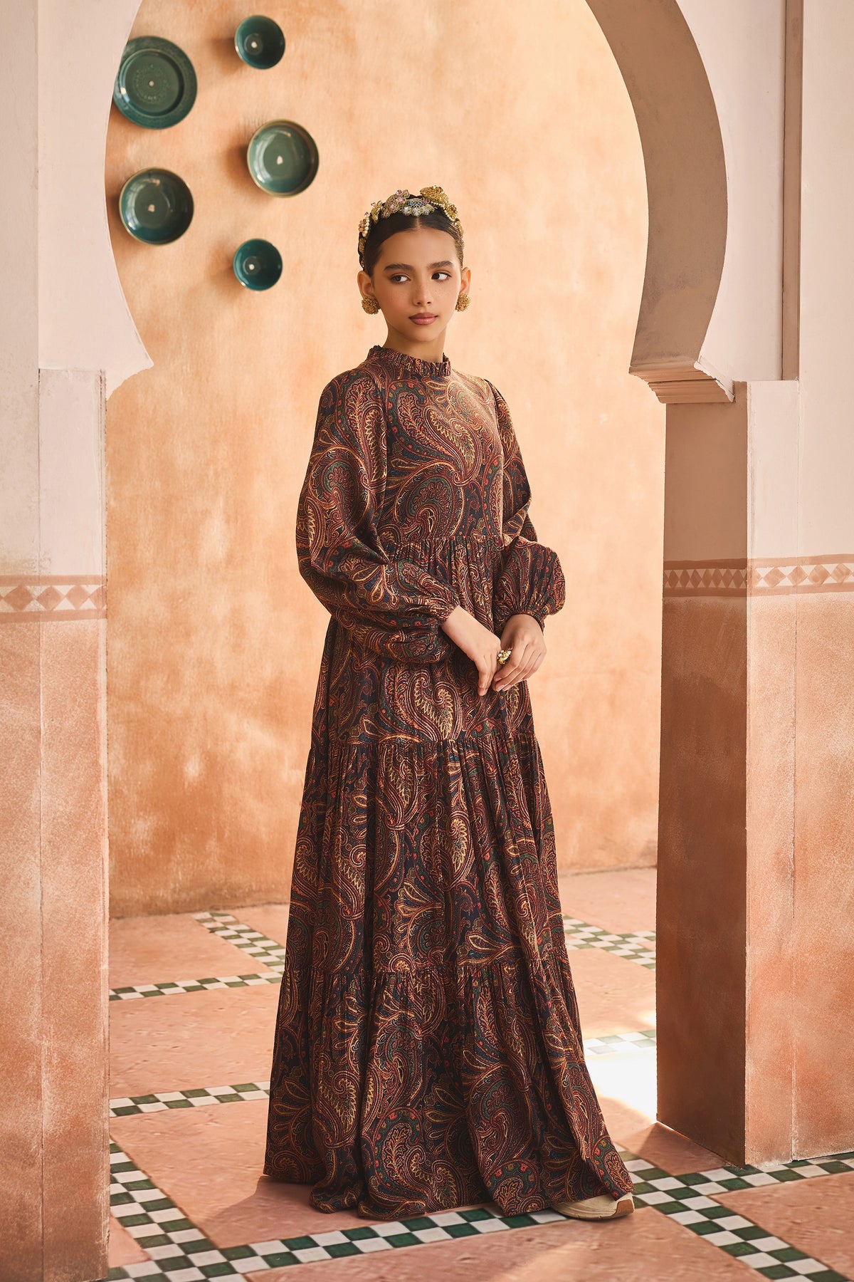 Nayara Printed Paisley Dress