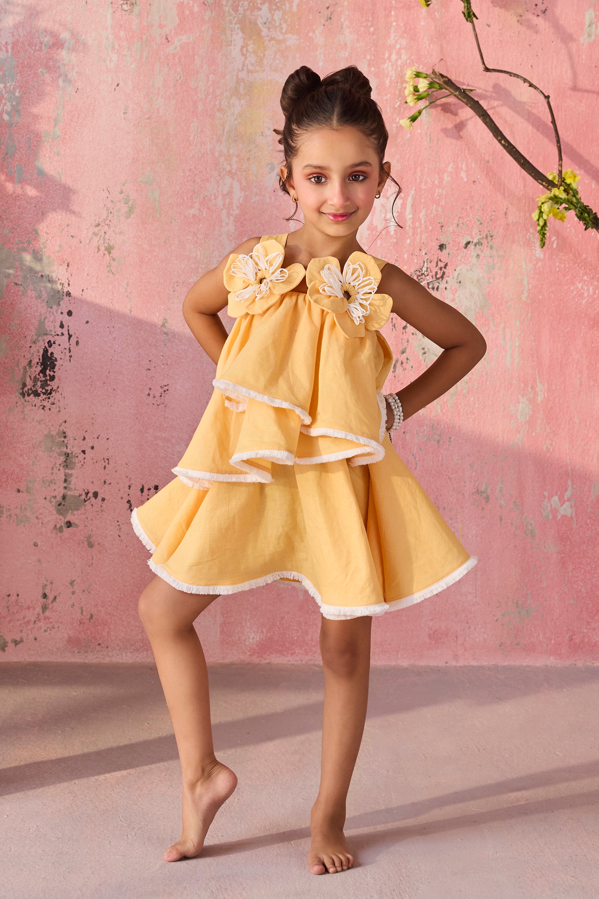Floreana Orange Dress