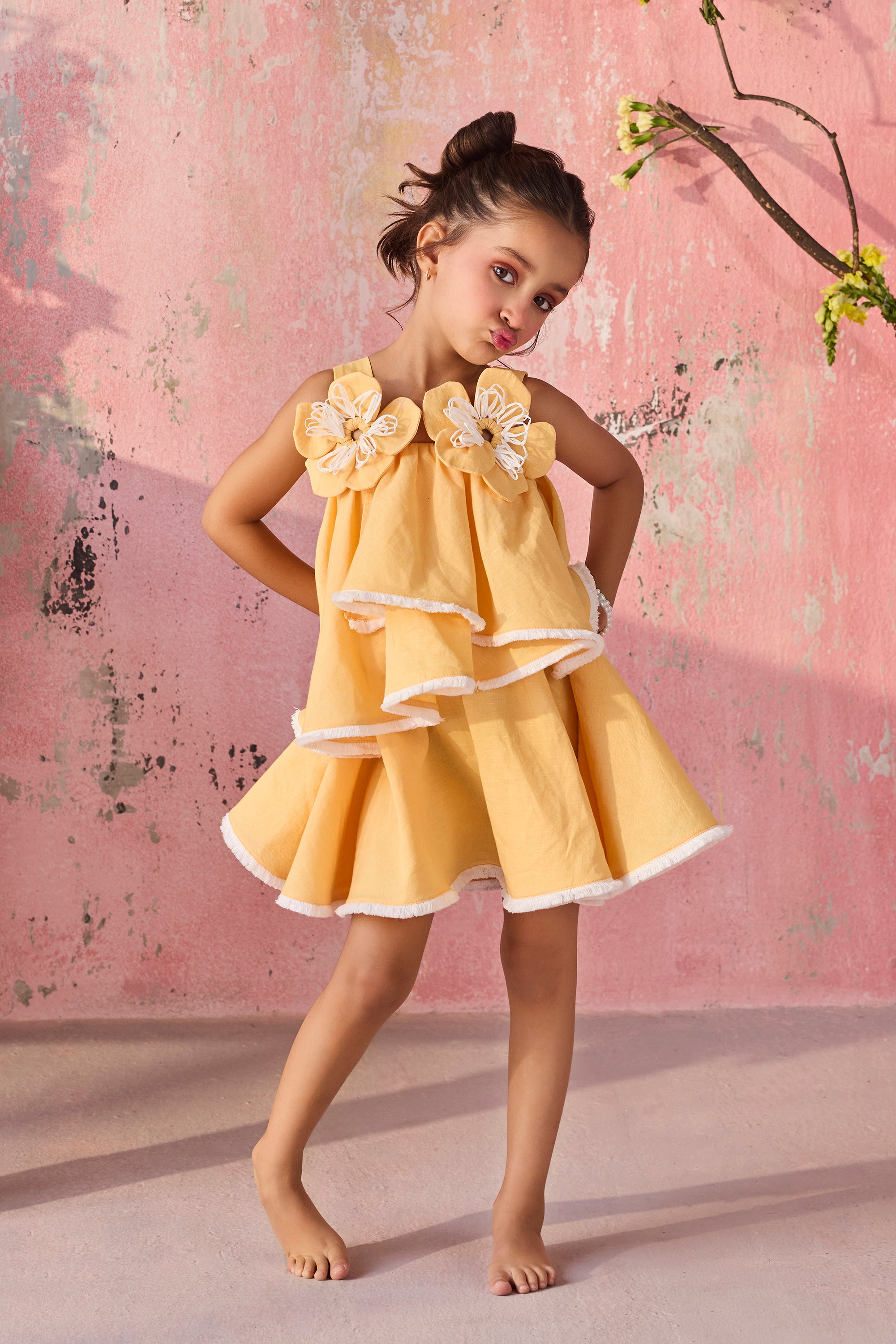 Floreana Orange Dress