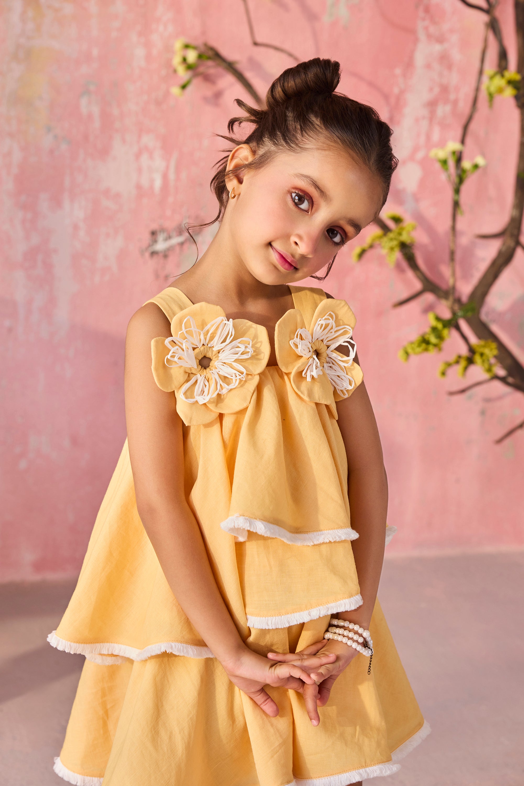Floreana Orange Dress